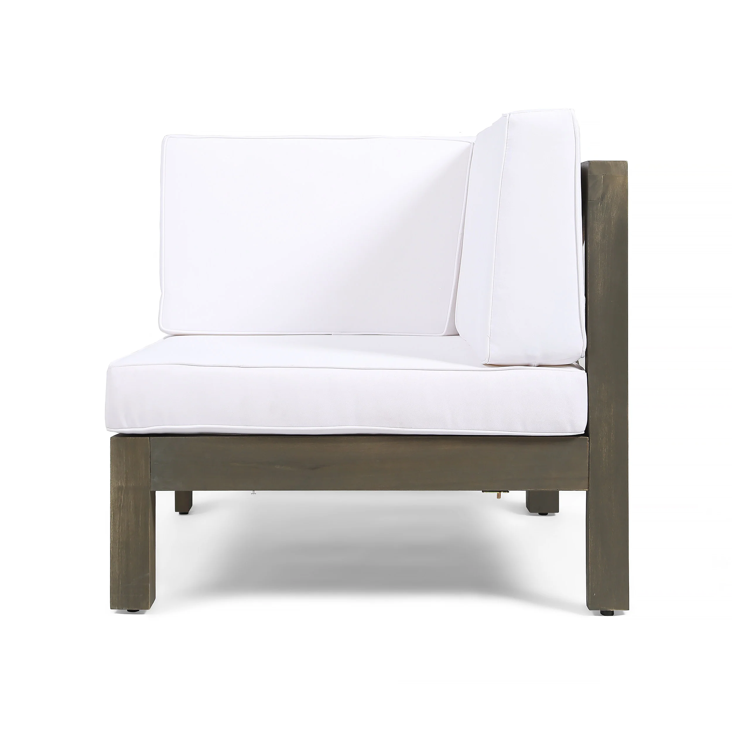 Dawson Outdoor Sectional Loveseat Set with Coffee Table - 3-Piece 2-Seater - Acacia Wood - Outdoor Cushions - furnishings