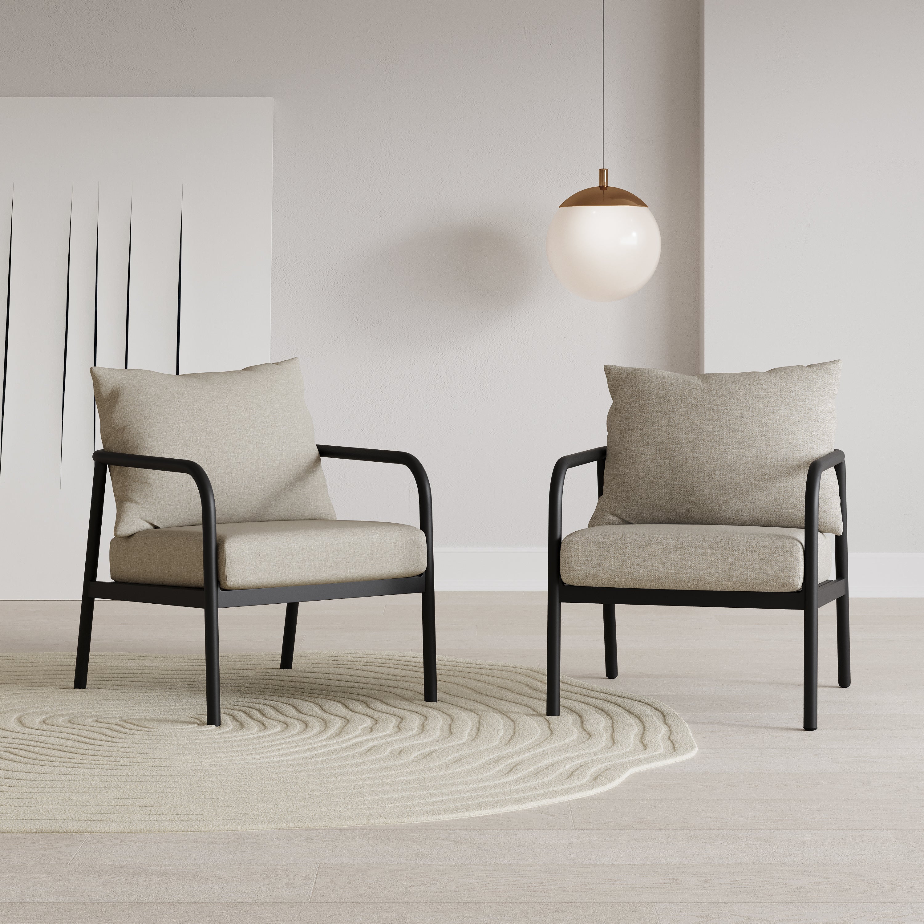 Kenia Outdoor Club Chairs with Cushions - furnishings