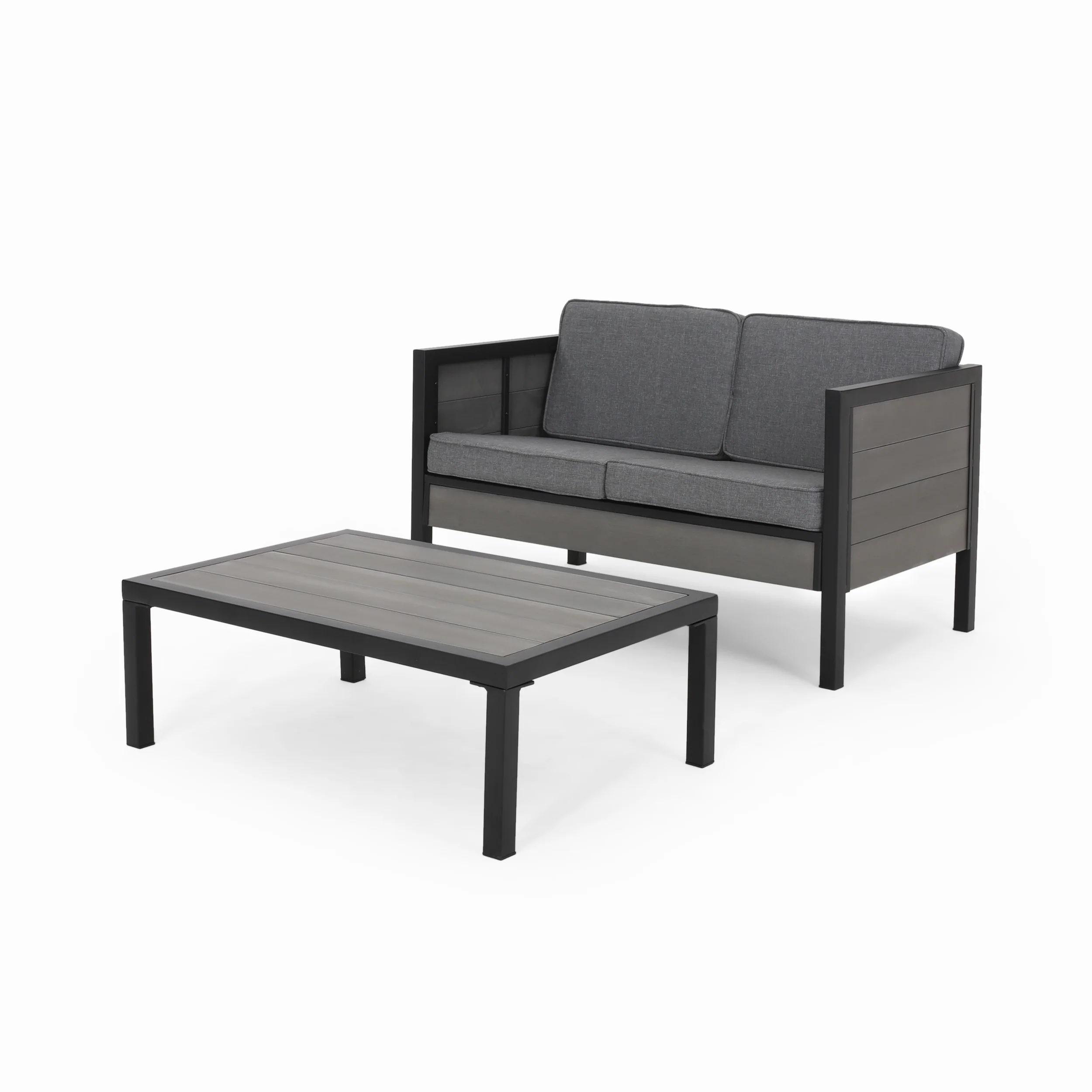Grace Outdoor Loveseat Set with Coffee Table - furnishings