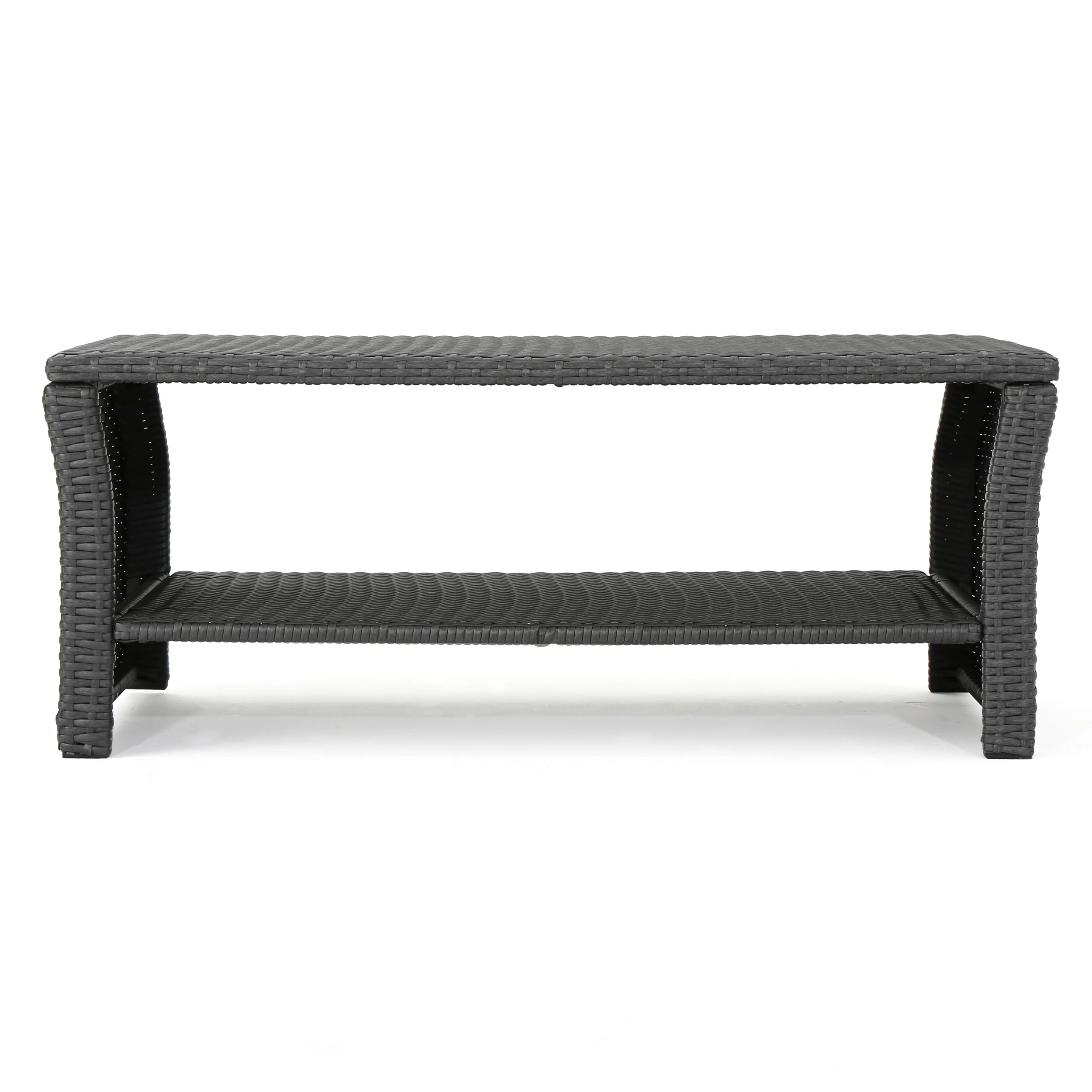 Lucia Outdoor Wicker Loveseat with Coffee Table - furnishings