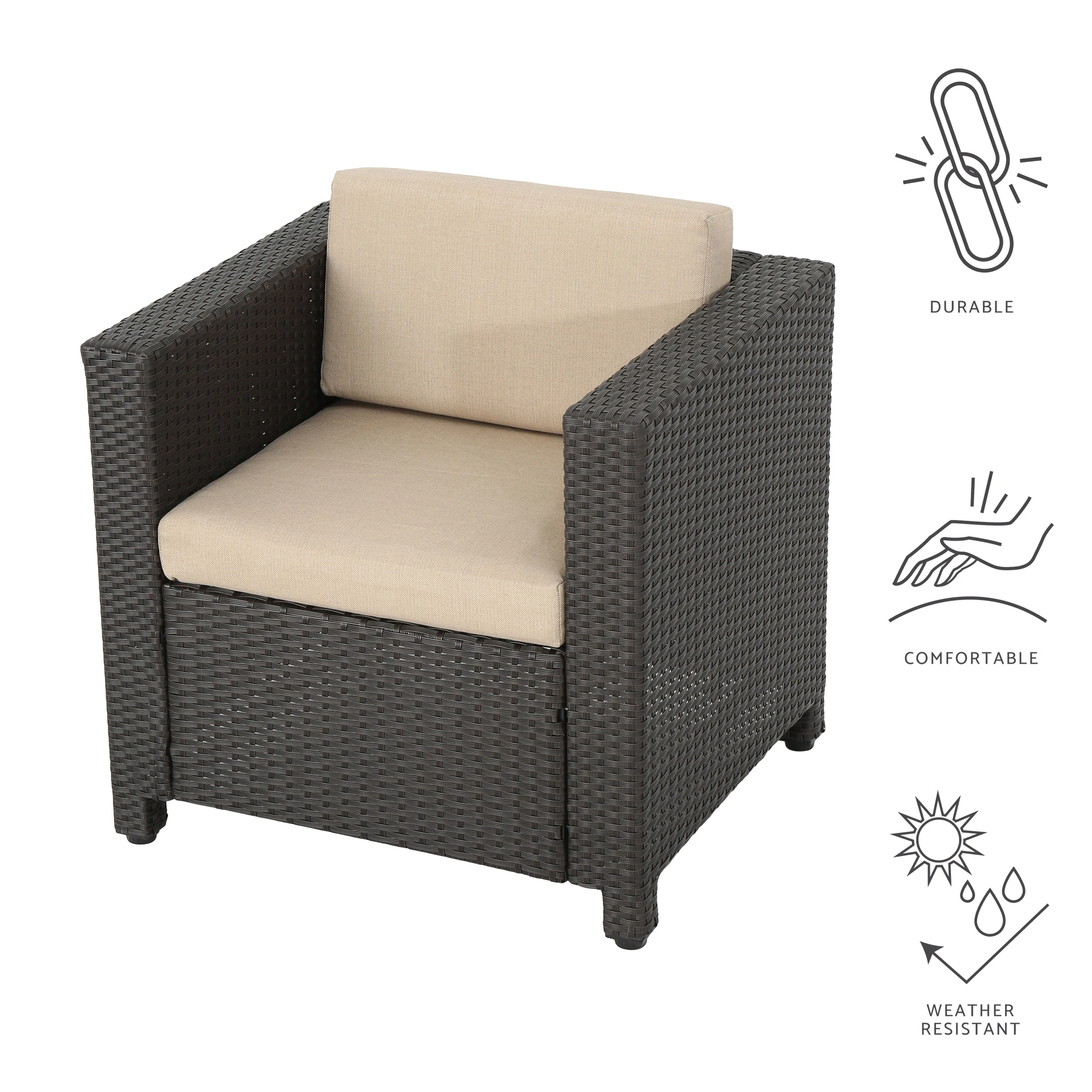 Venice Outdoor Wicker Club Chair (set of 4) - furnishings