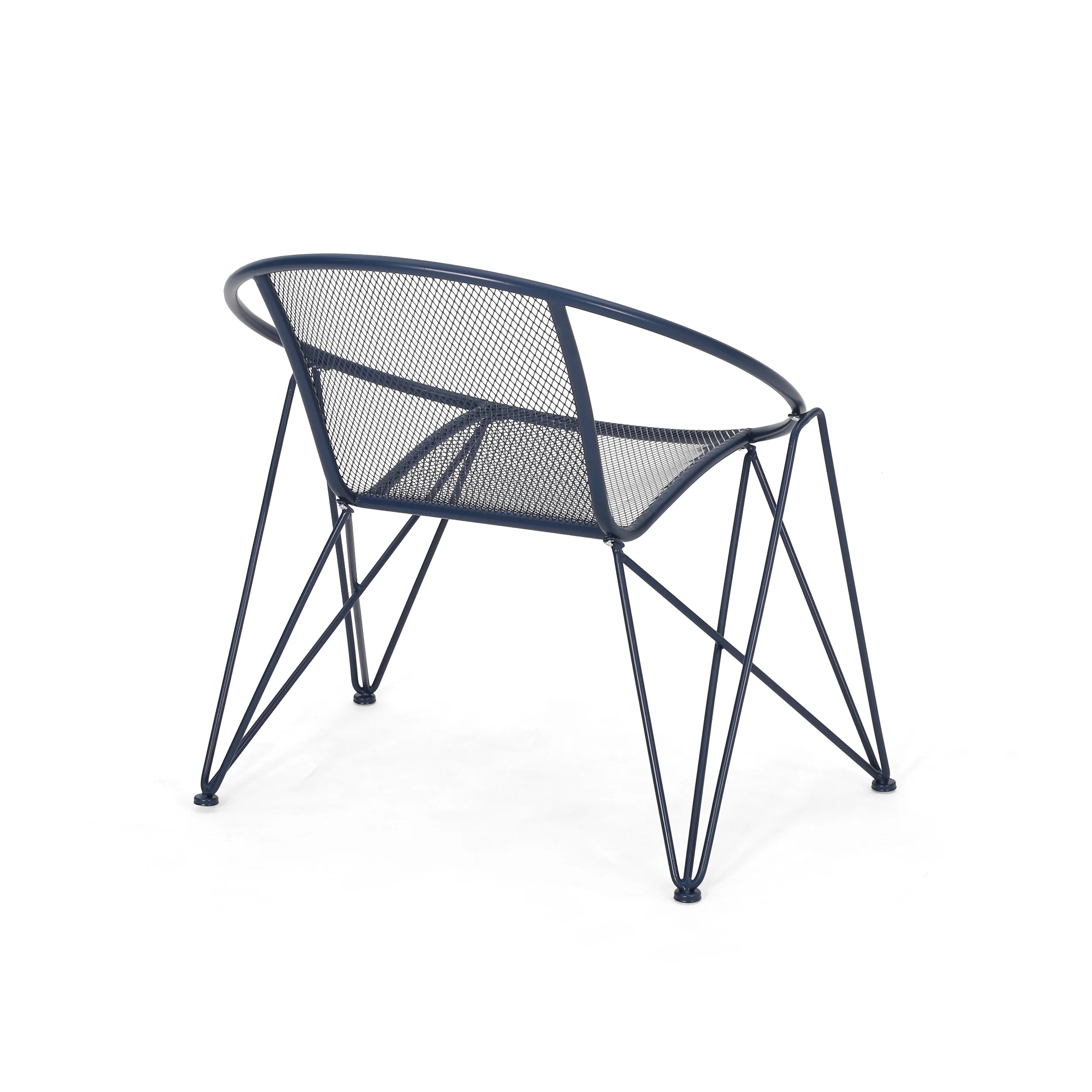 Graham Modern Outdoor Iron Club Chair (Set of 2) - furnishings