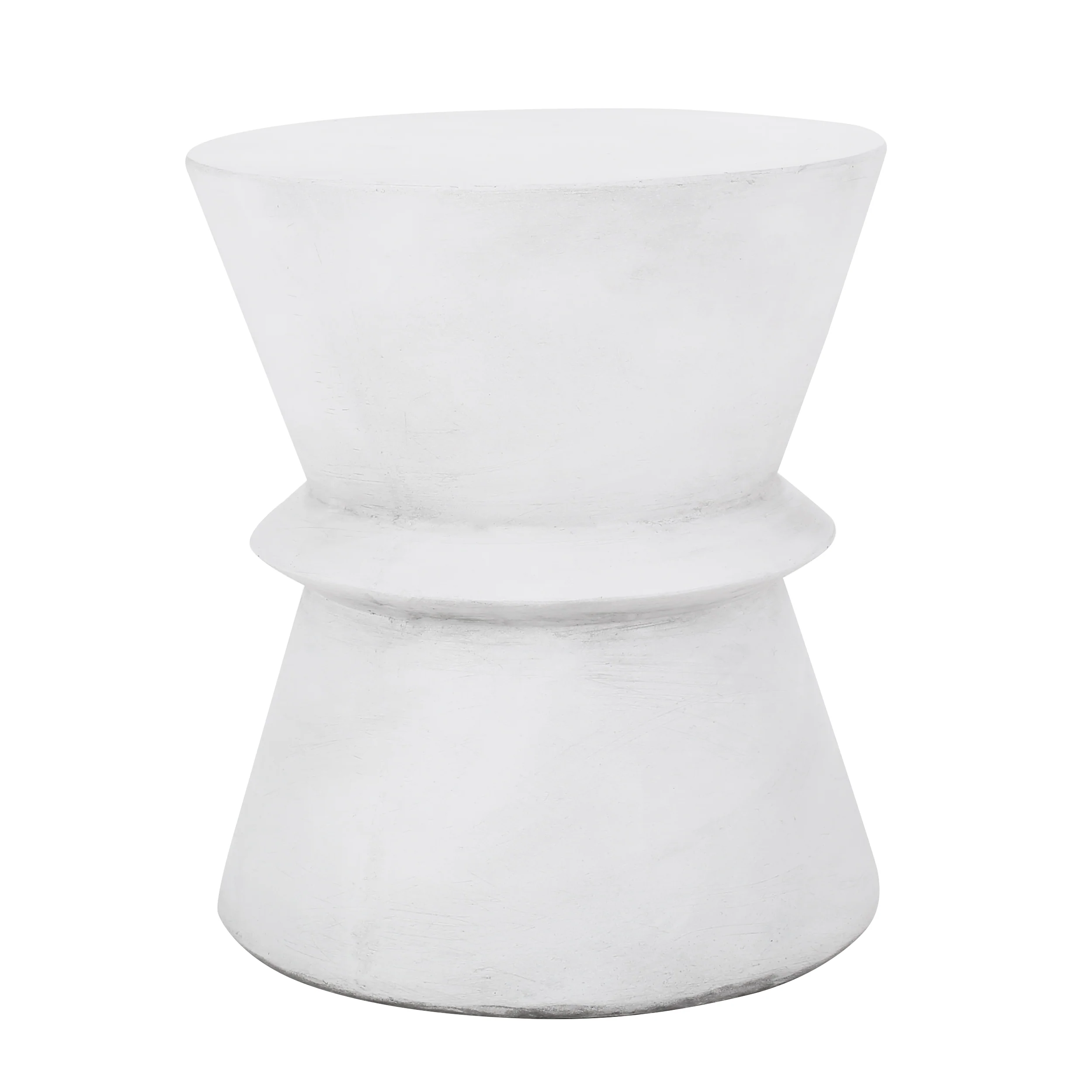 Cambio Outdoor Lightweight Concrete Side Table, Antique White - furnishings