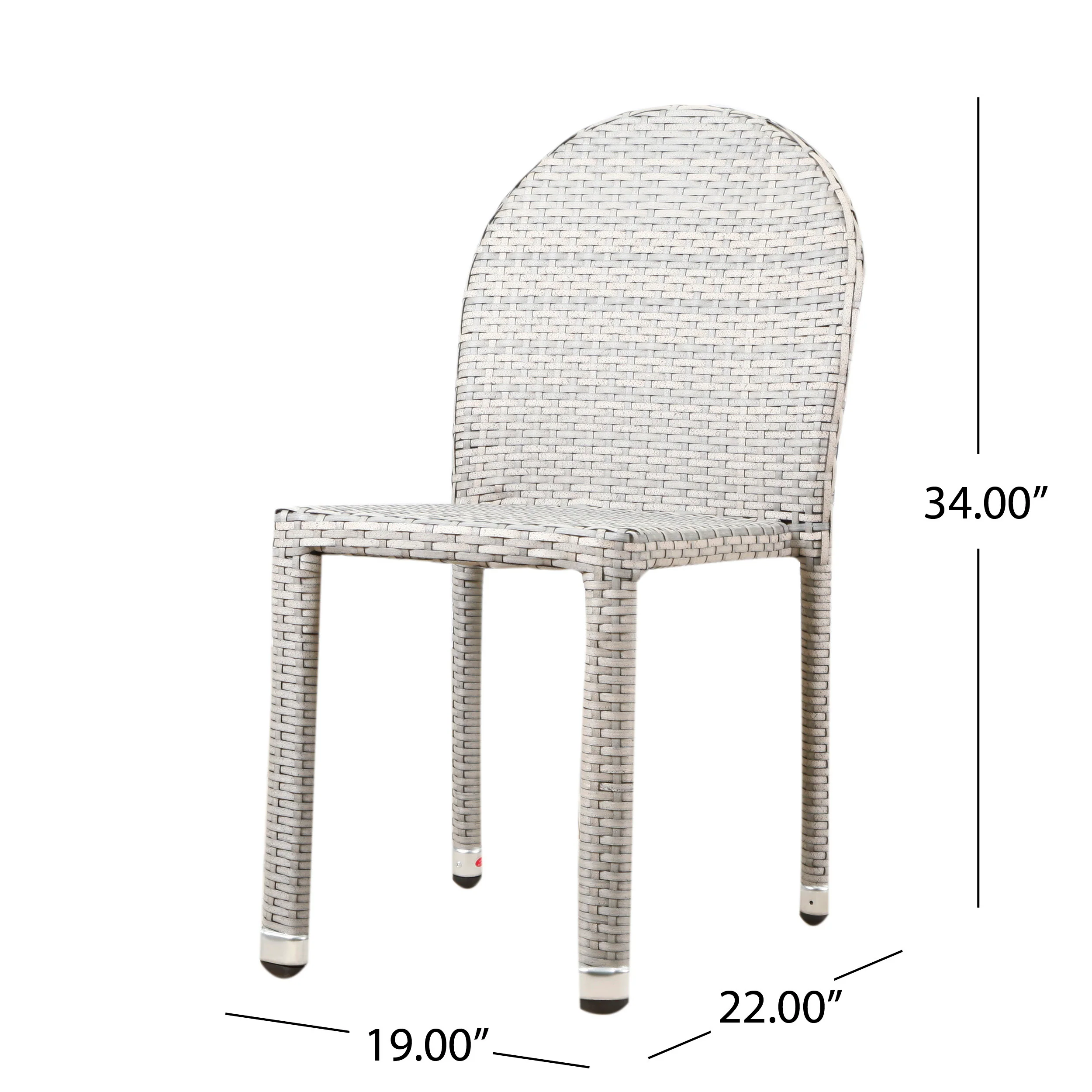 Amallie Outdoor Wicker Stacking Chairs with an Aluminum Frame (Set of 4) - furnishings