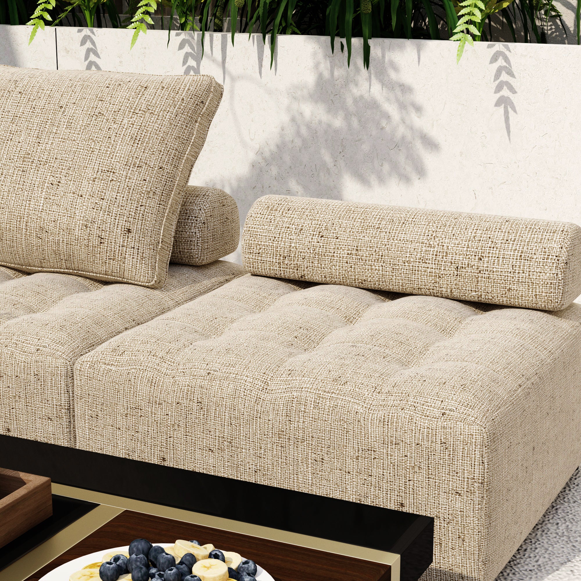 Premium Outdoor Modular Sofa with Aluminum Frame, Removable Cushions & Waterproof Cover - furnishings