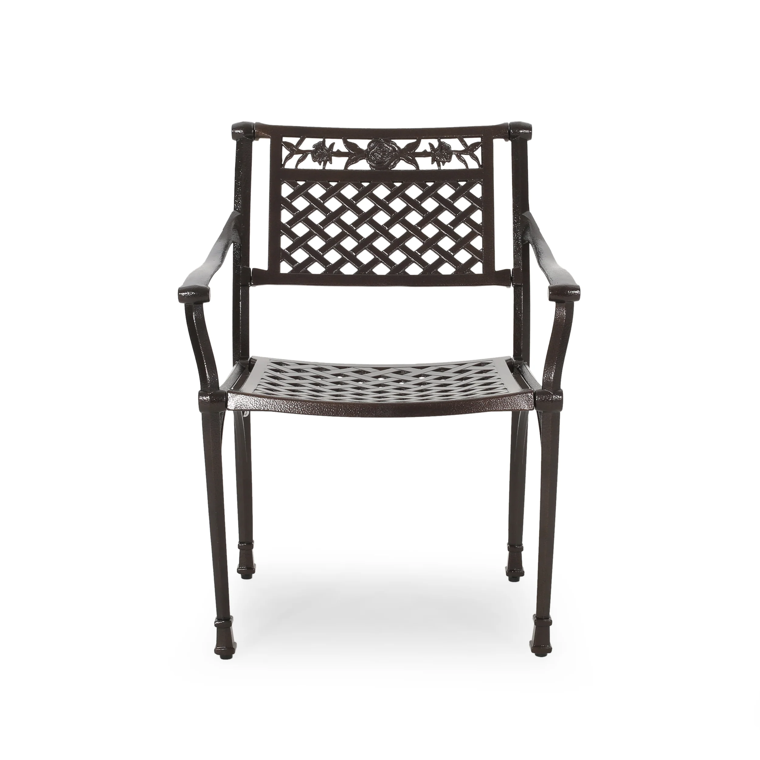 Ridgecrest Traditional Outdoor Aluminum Dining Chair (Set of 2) - furnishings