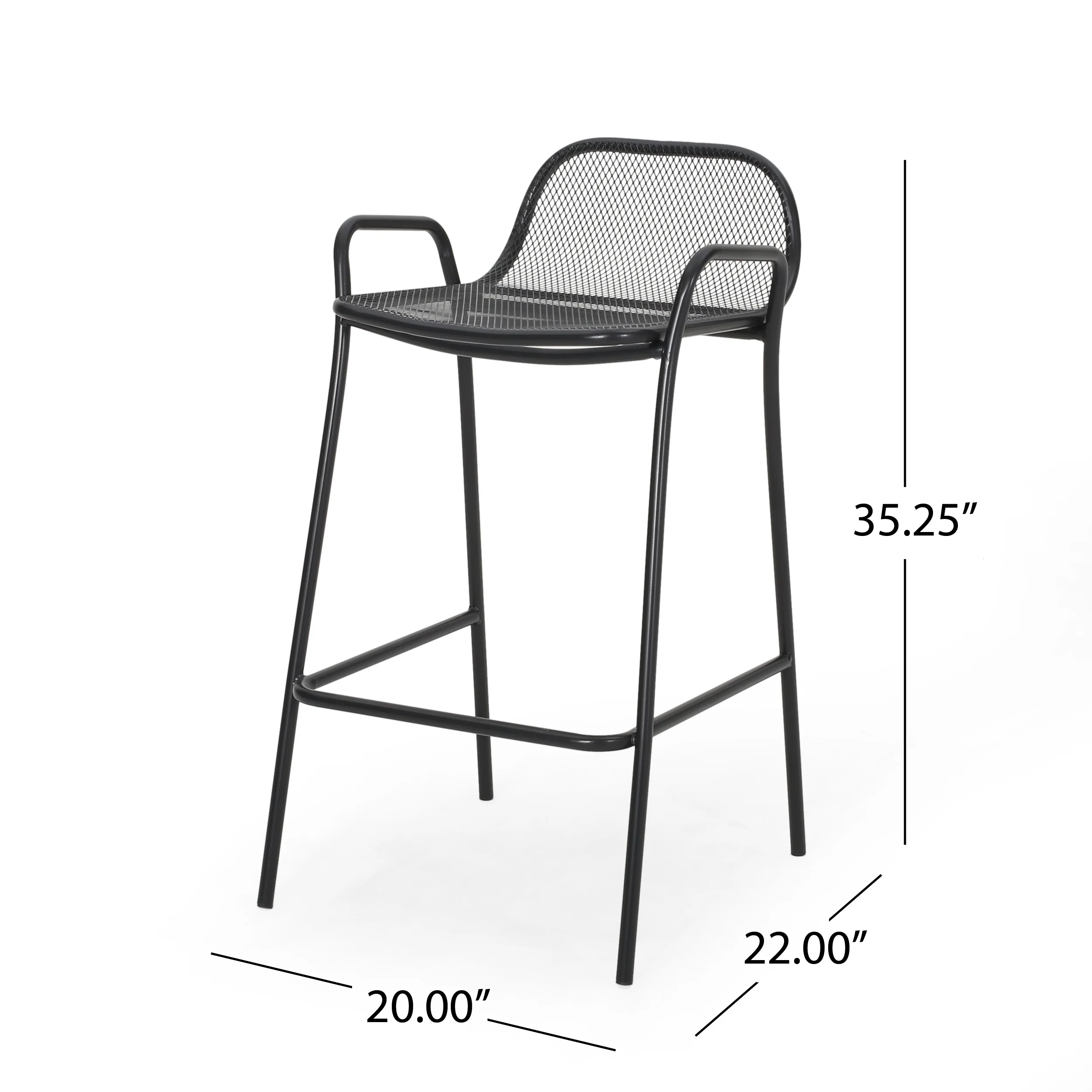 Linda Modern Iron Barstool (Set of 2) - furnishings