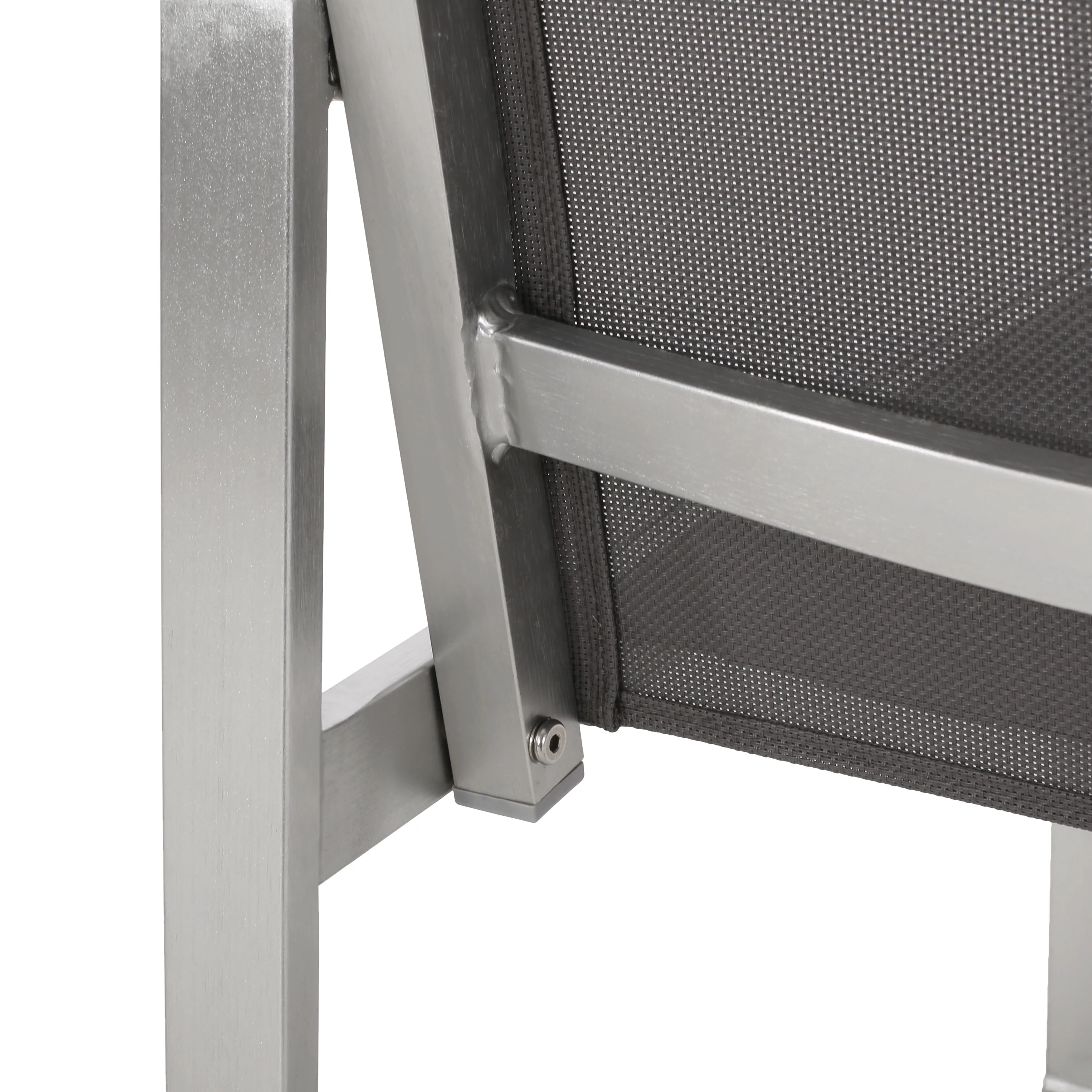 Aubrey Outdoor Aluminum Dining Chairs with Faux Wood Accents - furnishings