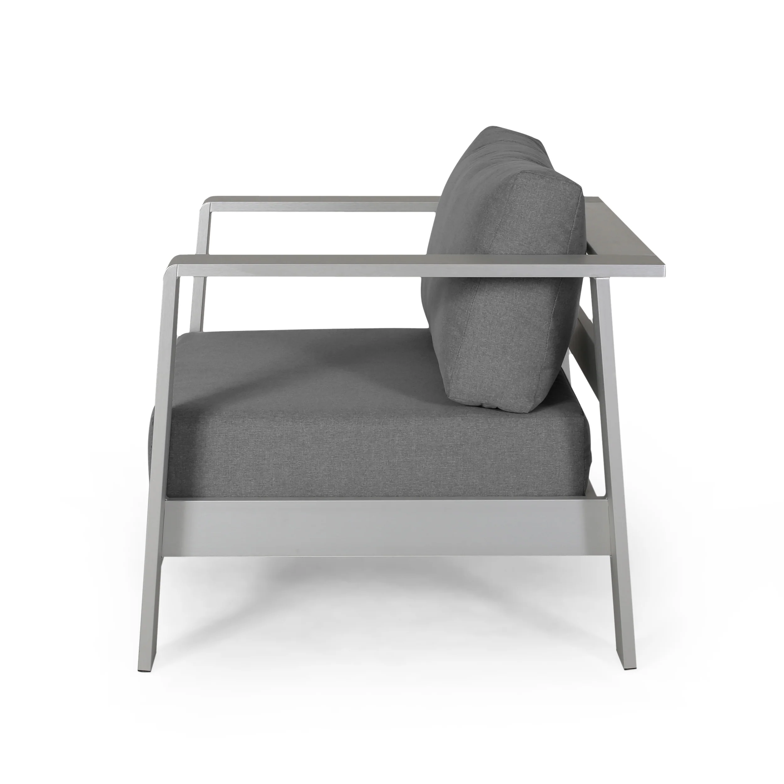 Laraine Outdoor Aluminum Club Chairs with Cushions (Set of 2) - furnishings