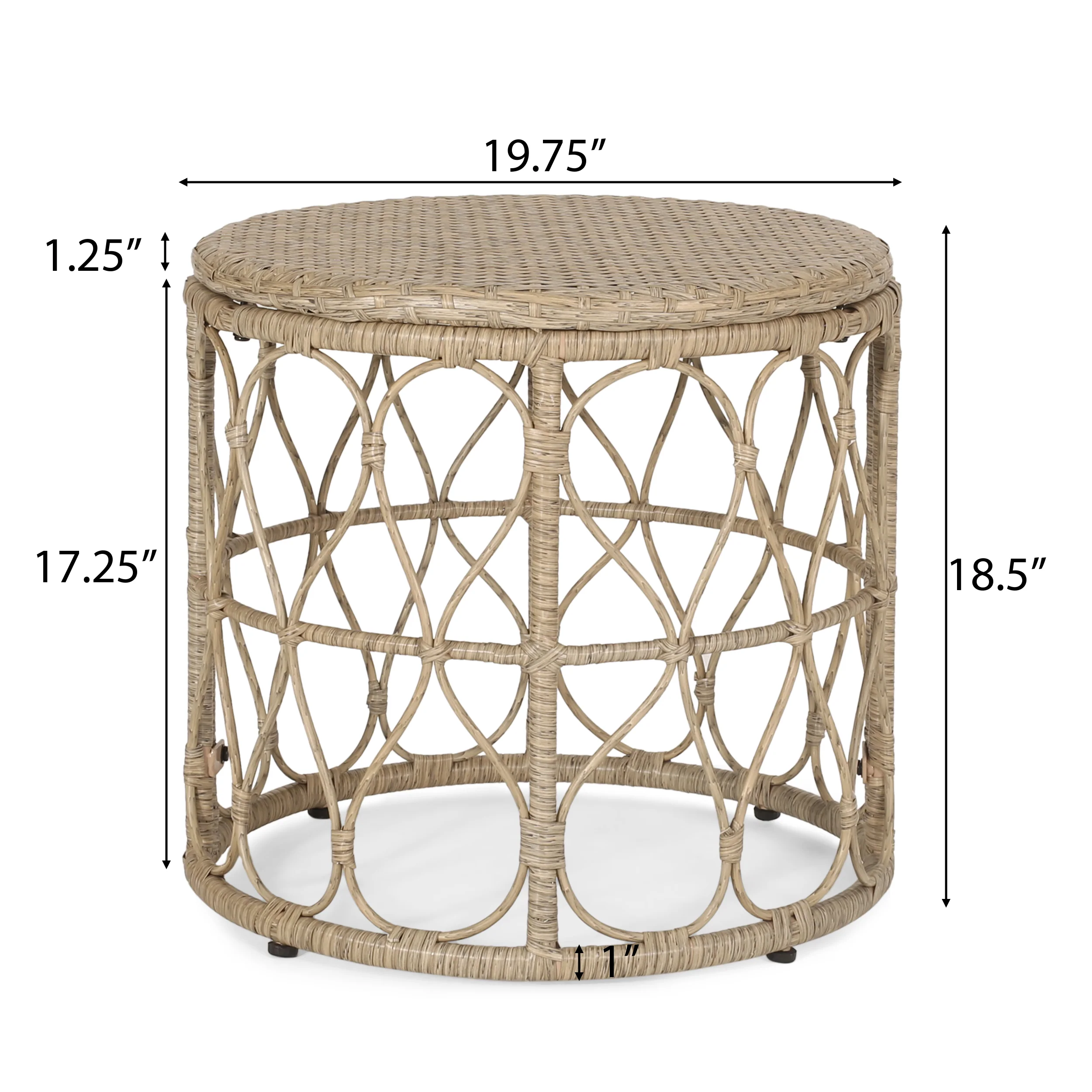Colmar Outdoor Wicker Side Table - furnishings