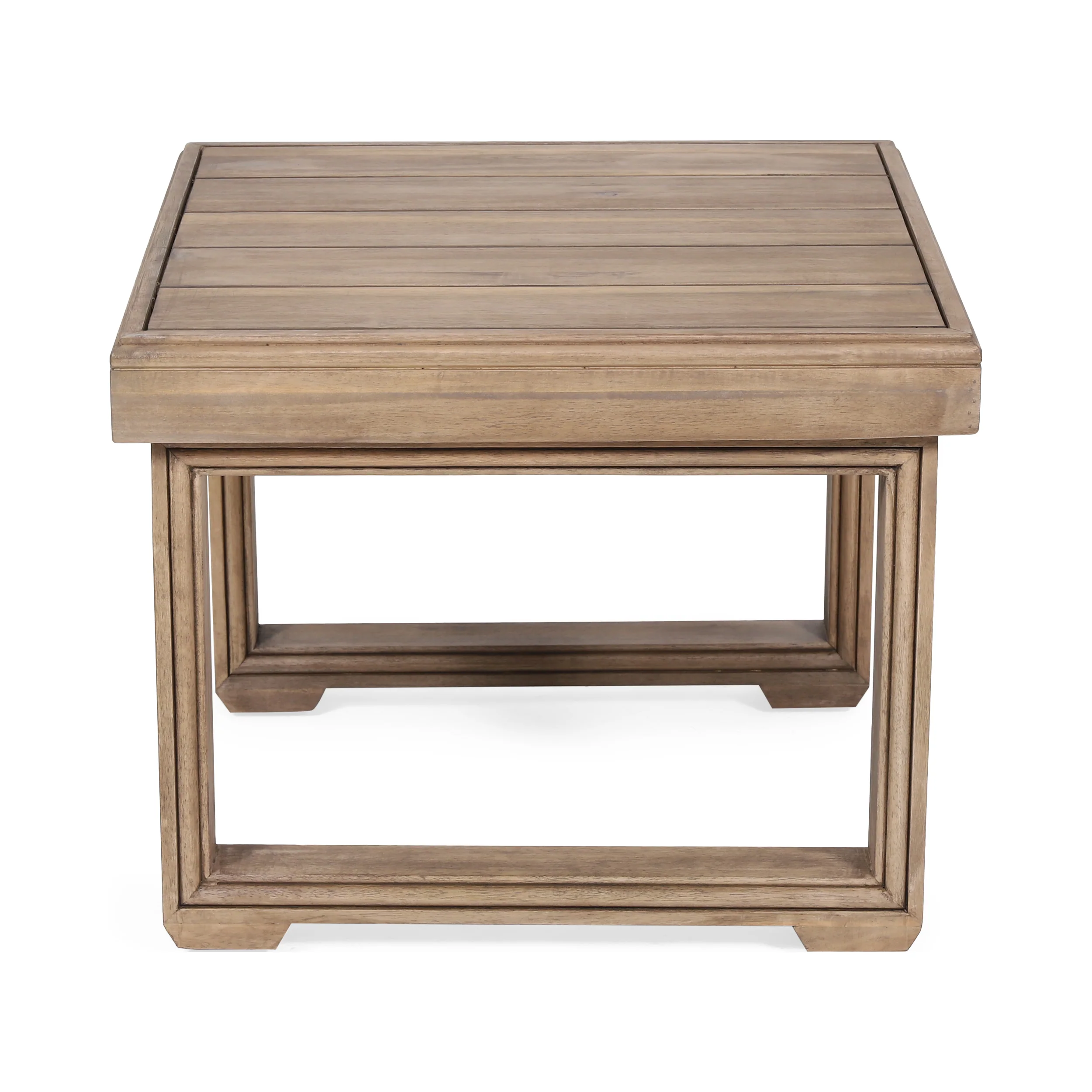 Andrae Outdoor Acacia Wood Side Table - furnishings
