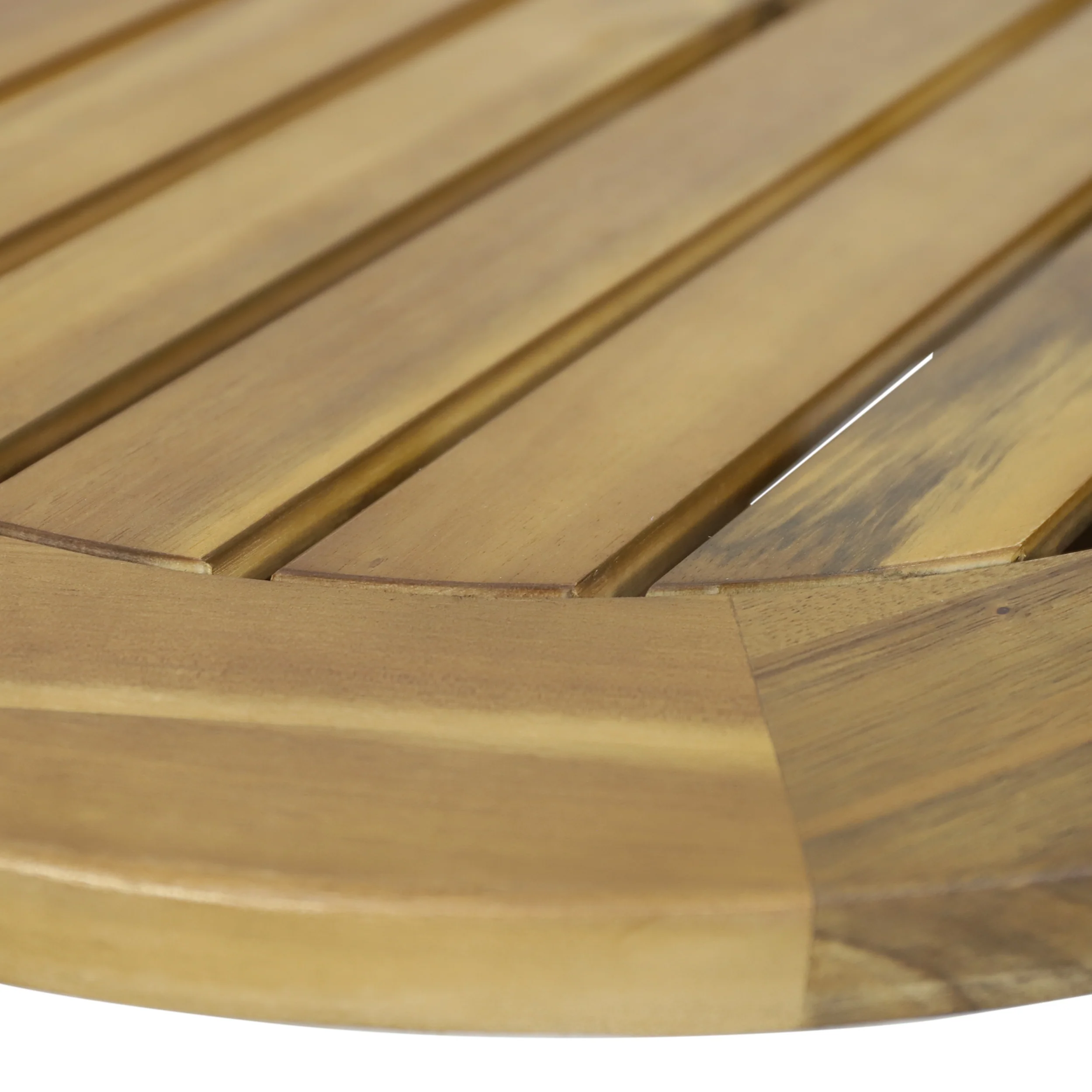 Dean Outdoor Acacia Wood Circular Coffee Table, Teak - furnishings
