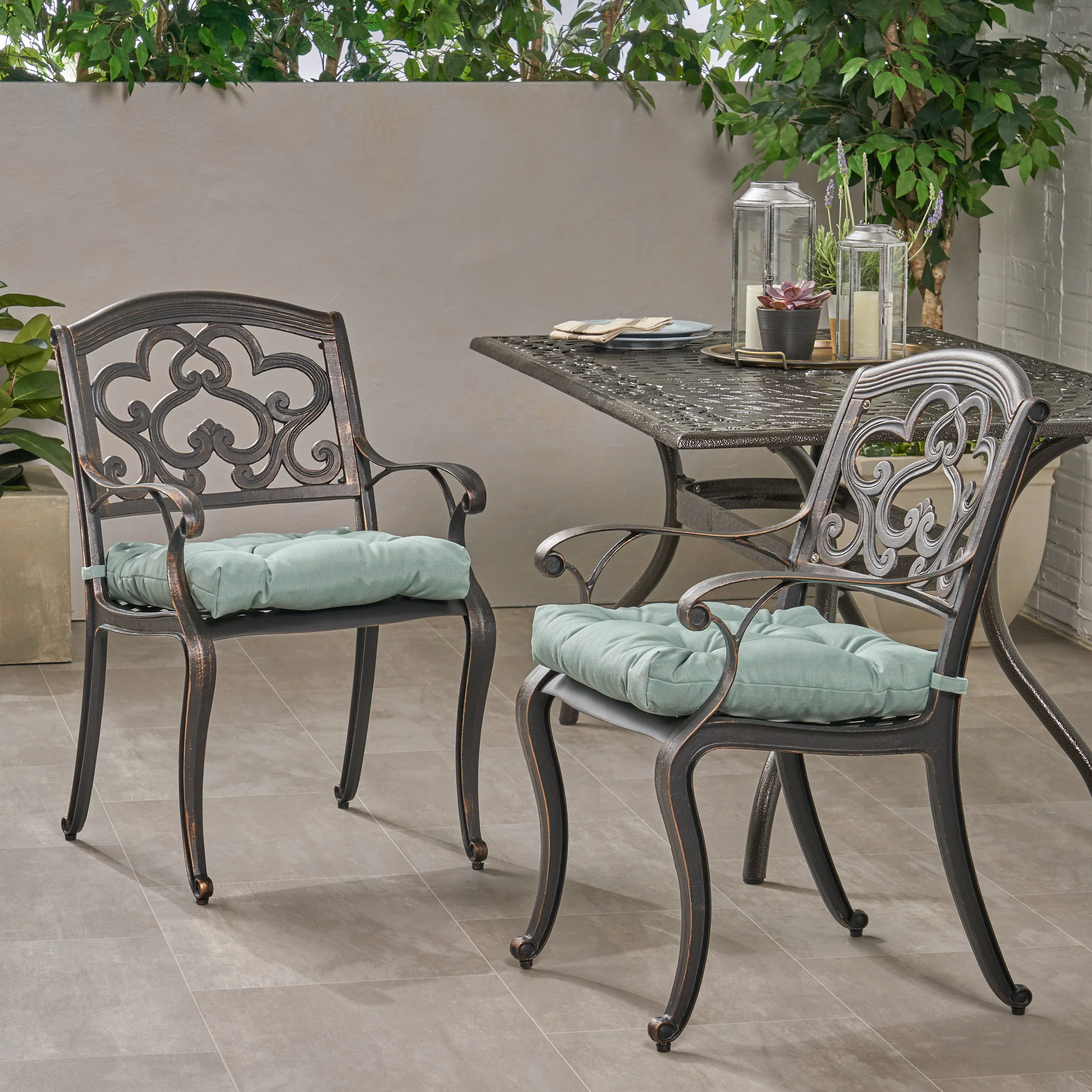Sher Outdoor Dining Chair with Cushion (Set of 2) - furnishings