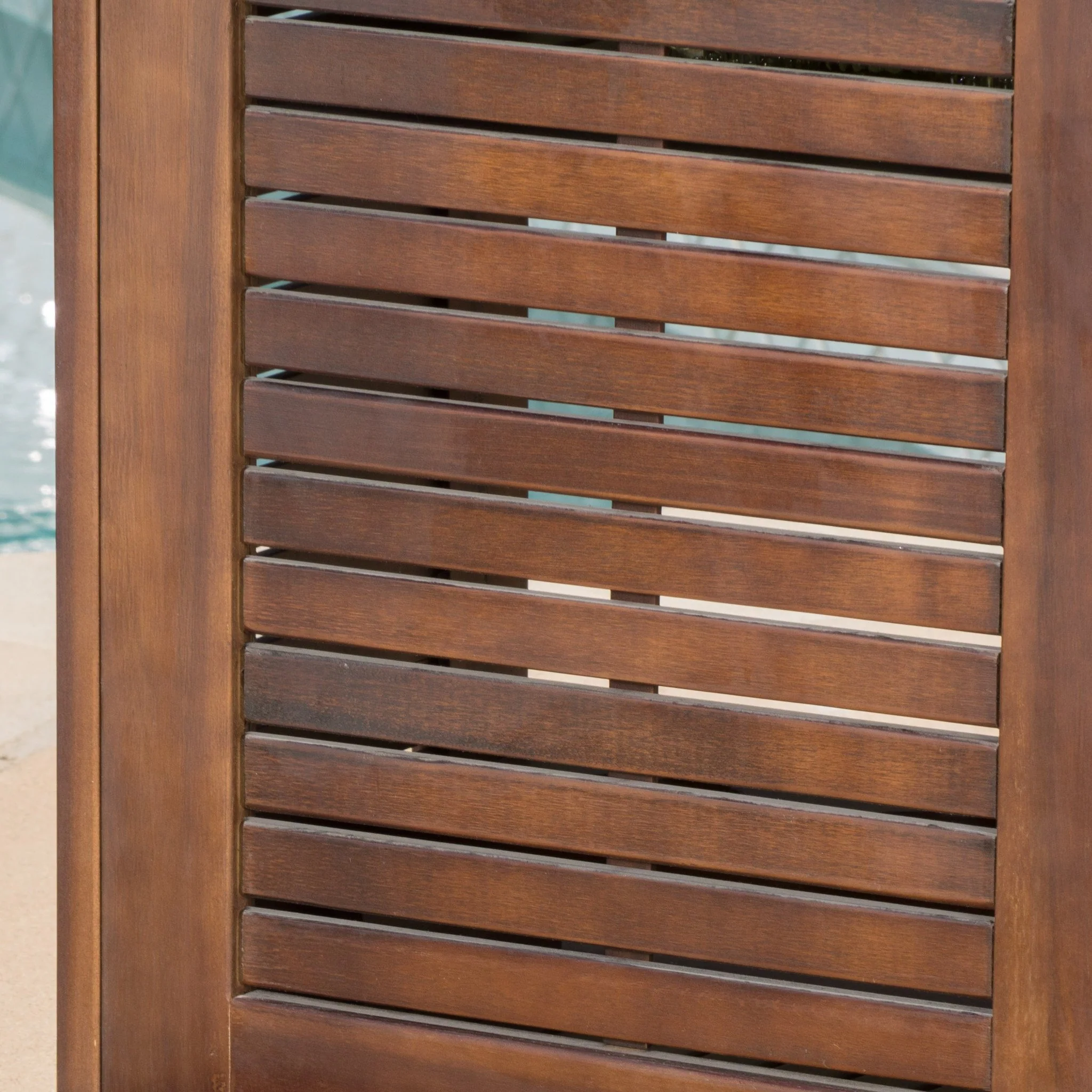 Jalama Acacia Wood Bar Table with Storage, Rich Mahogany - furnishings