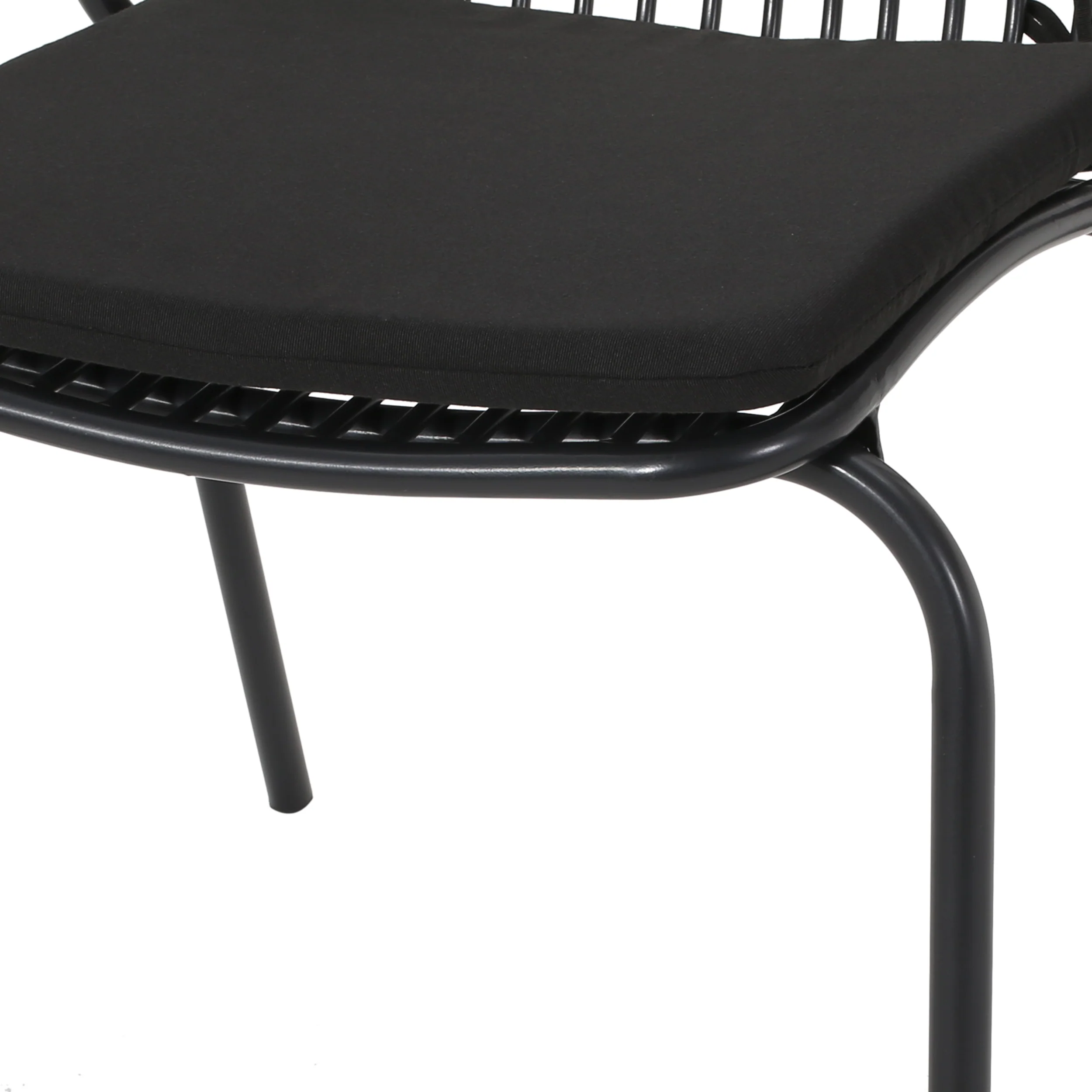 Emily Outdoor Modern Iron 2 Seater Chat Set with Cushions - furnishings