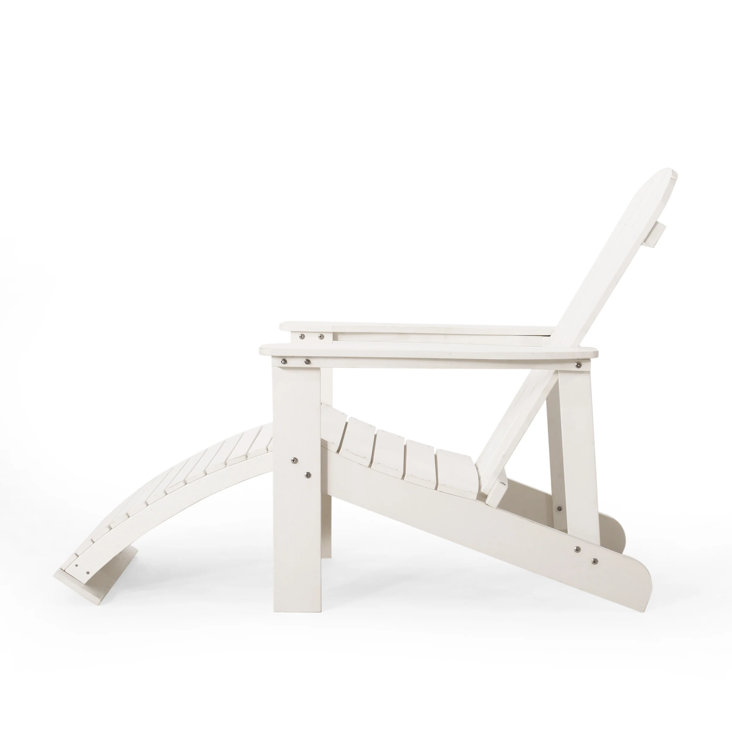 Matriel Outdoor Adirondack Chair with Retractable Ottoman (Set of 2) - furnishings