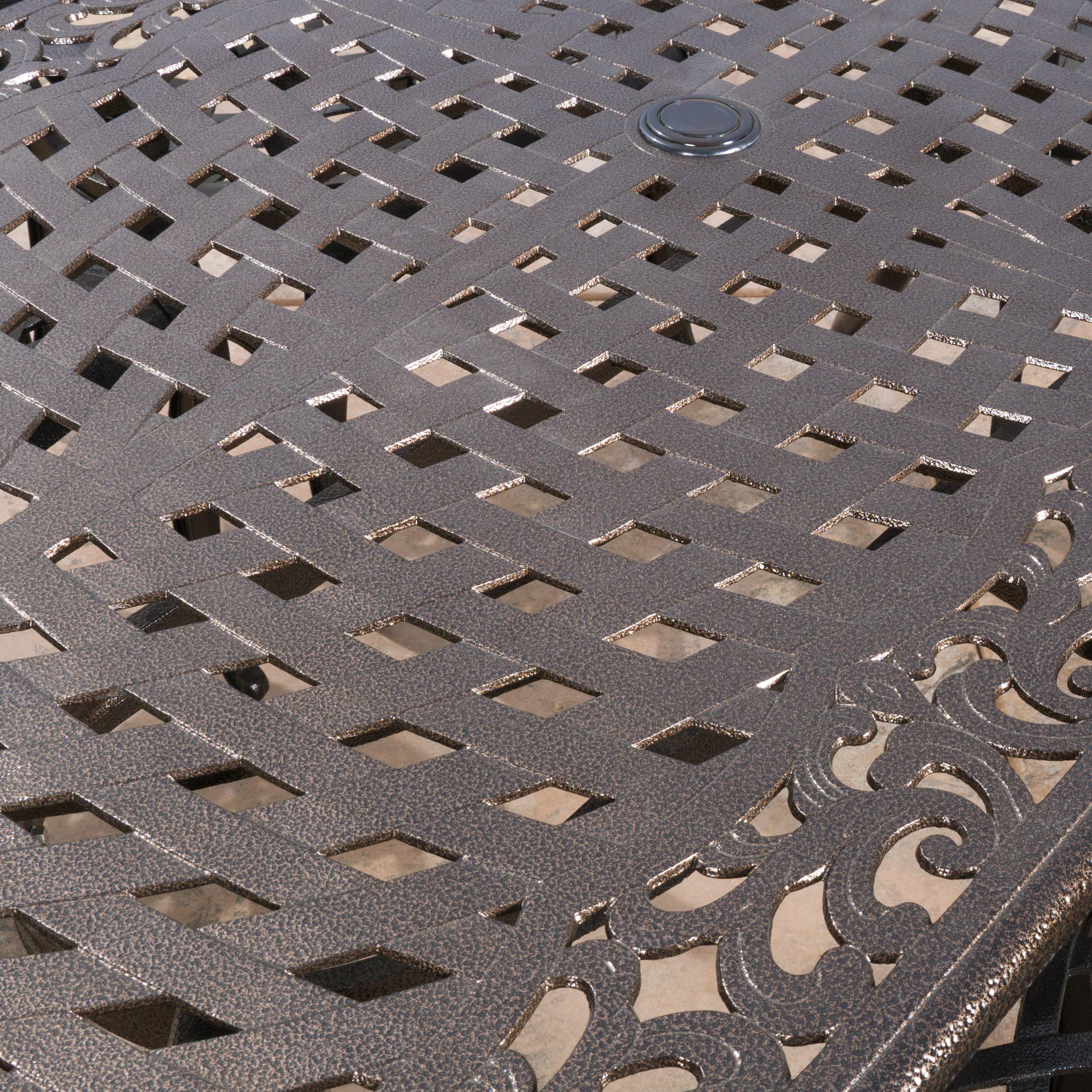 Monteria Bronze Cast Aluminum Rectangle Table - furnishings