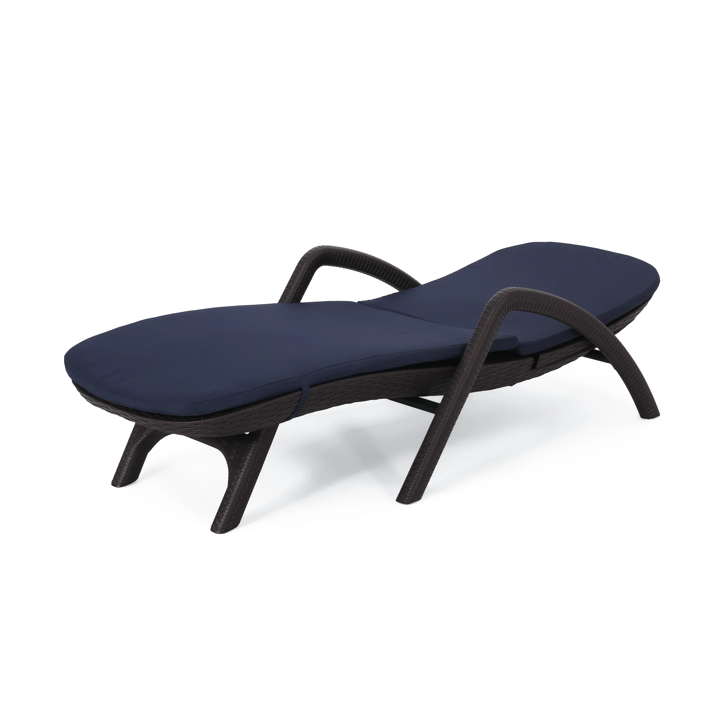 Riley Outdoor Faux Wicker Chaise Lounge with Cushion - furnishings