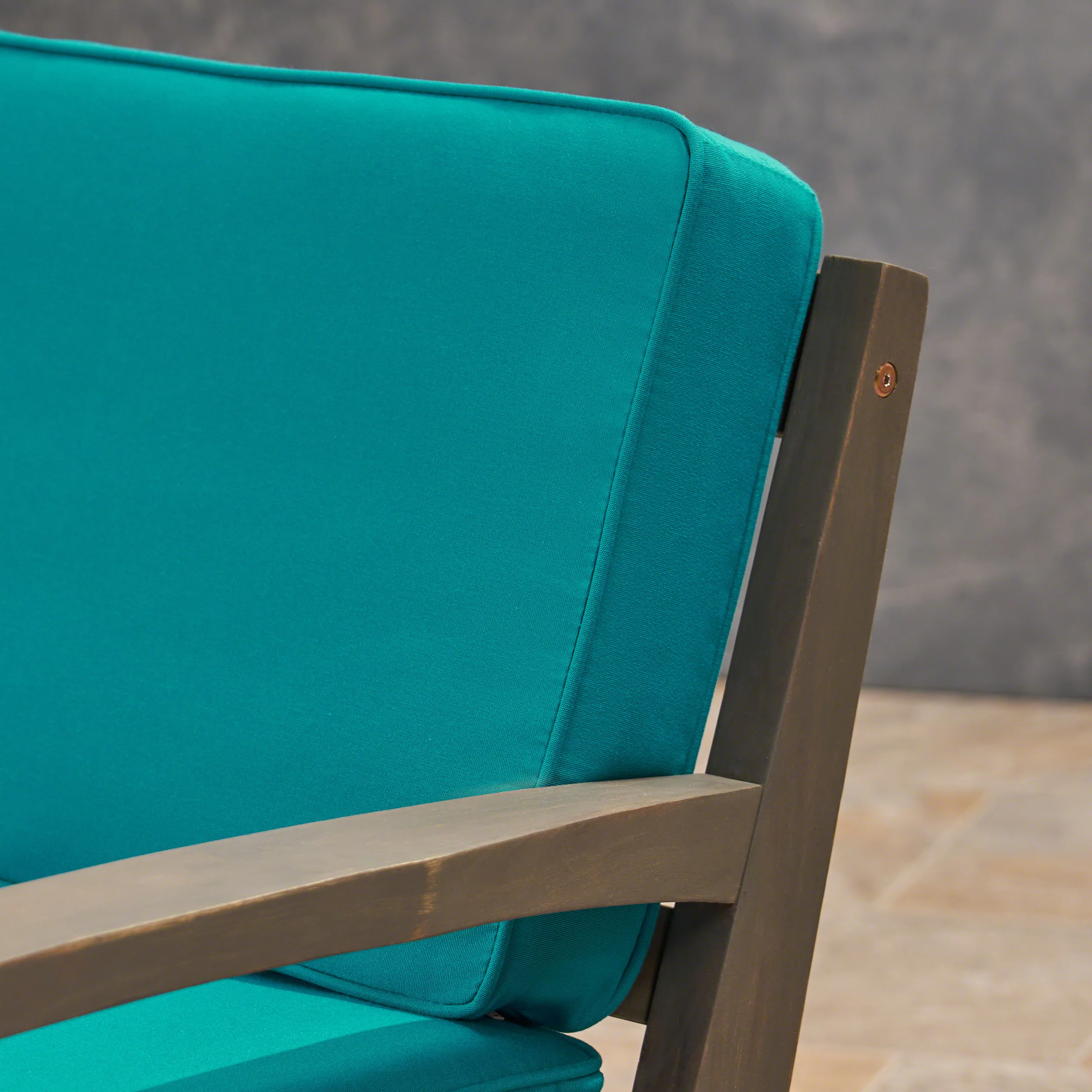 Parma Outdoor Acacia Wood Club Chairs with Sunbrella Cushions - furnishings
