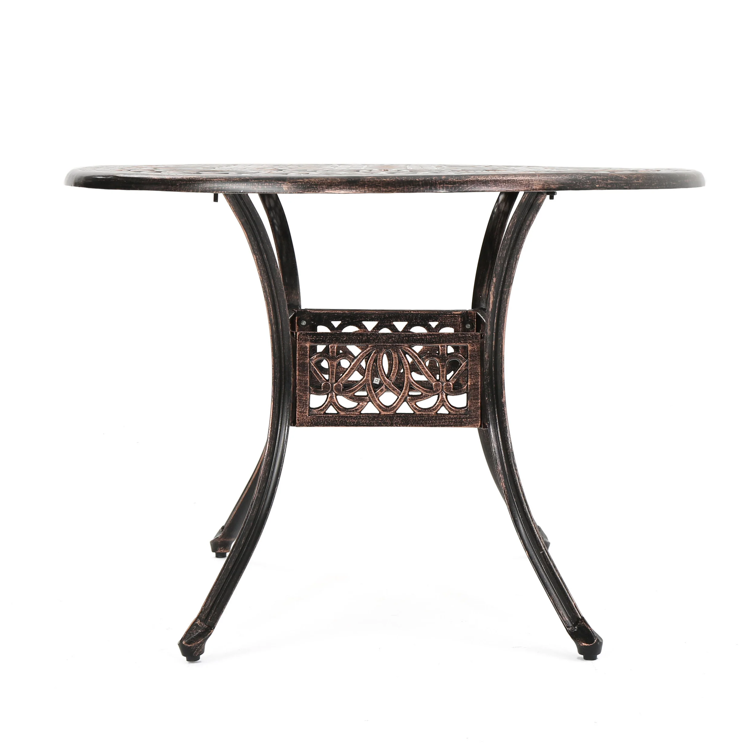 Jameson Home Haitian Outdoor Cast Aluminum Oval Dining Table - furnishings