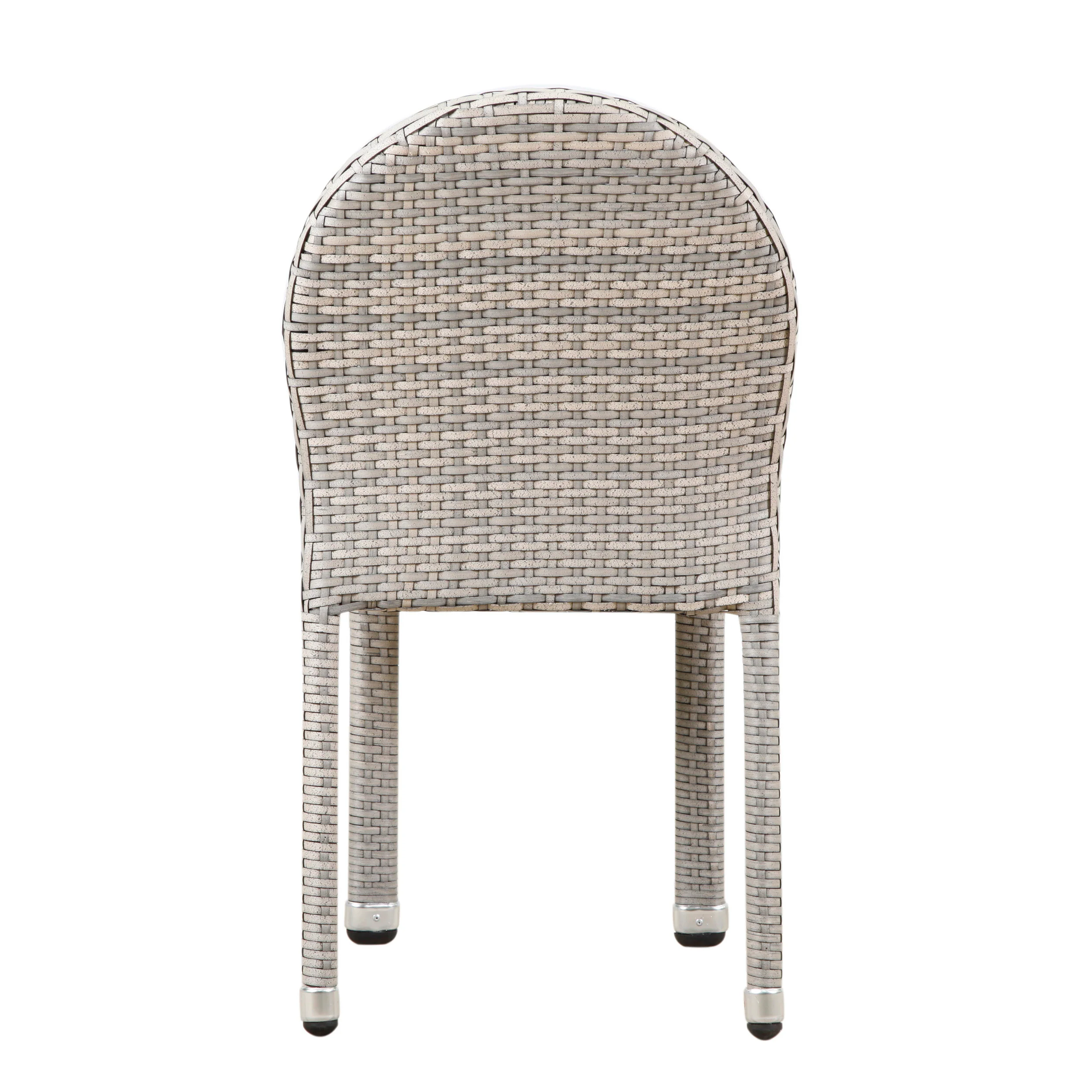 Amallie Outdoor Wicker Stacking Chairs with an Aluminum Frame (Set of 4) - furnishings