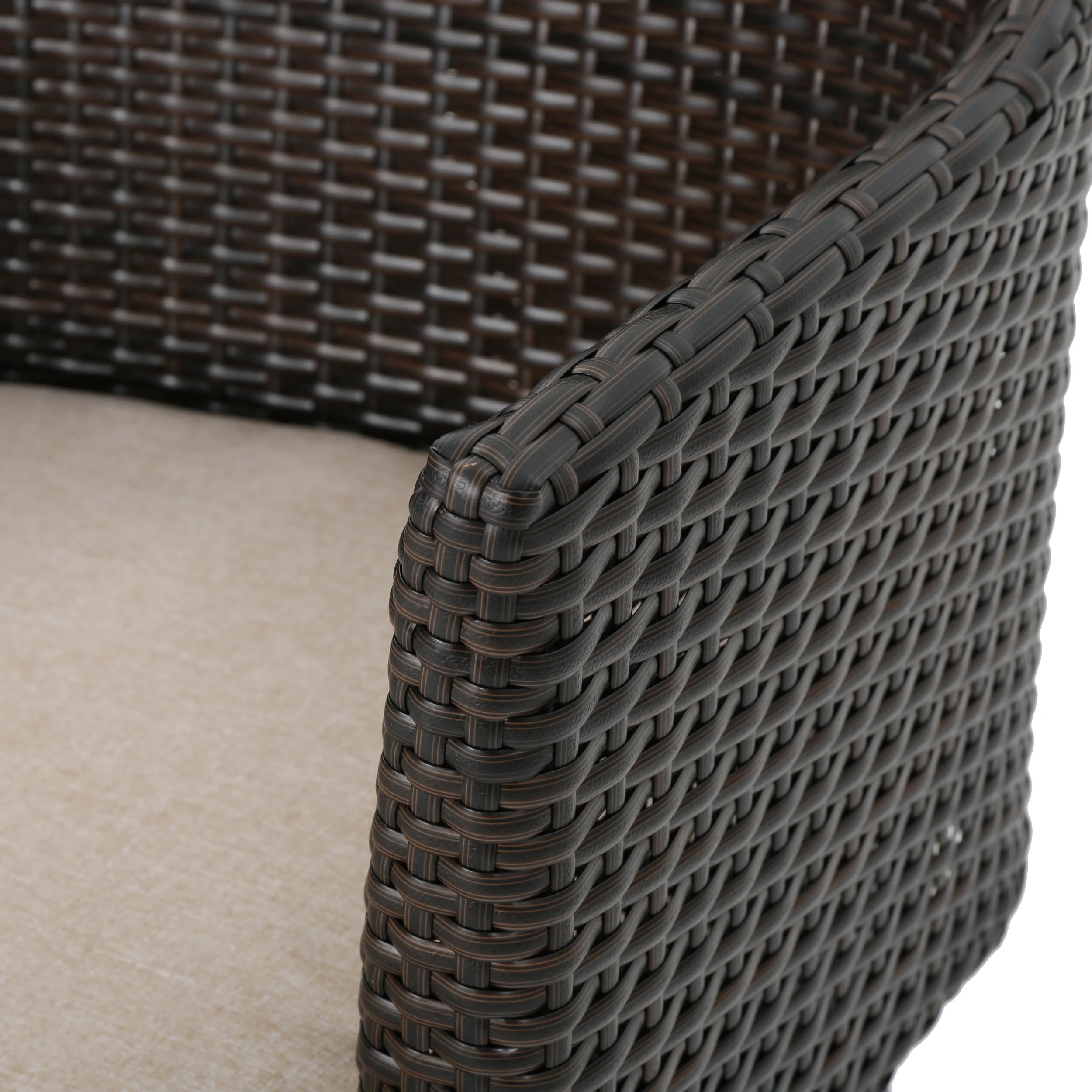 Ibiza Outdoor 3 Piece Wicker Chat Set with Water Resistant Cushions - furnishings