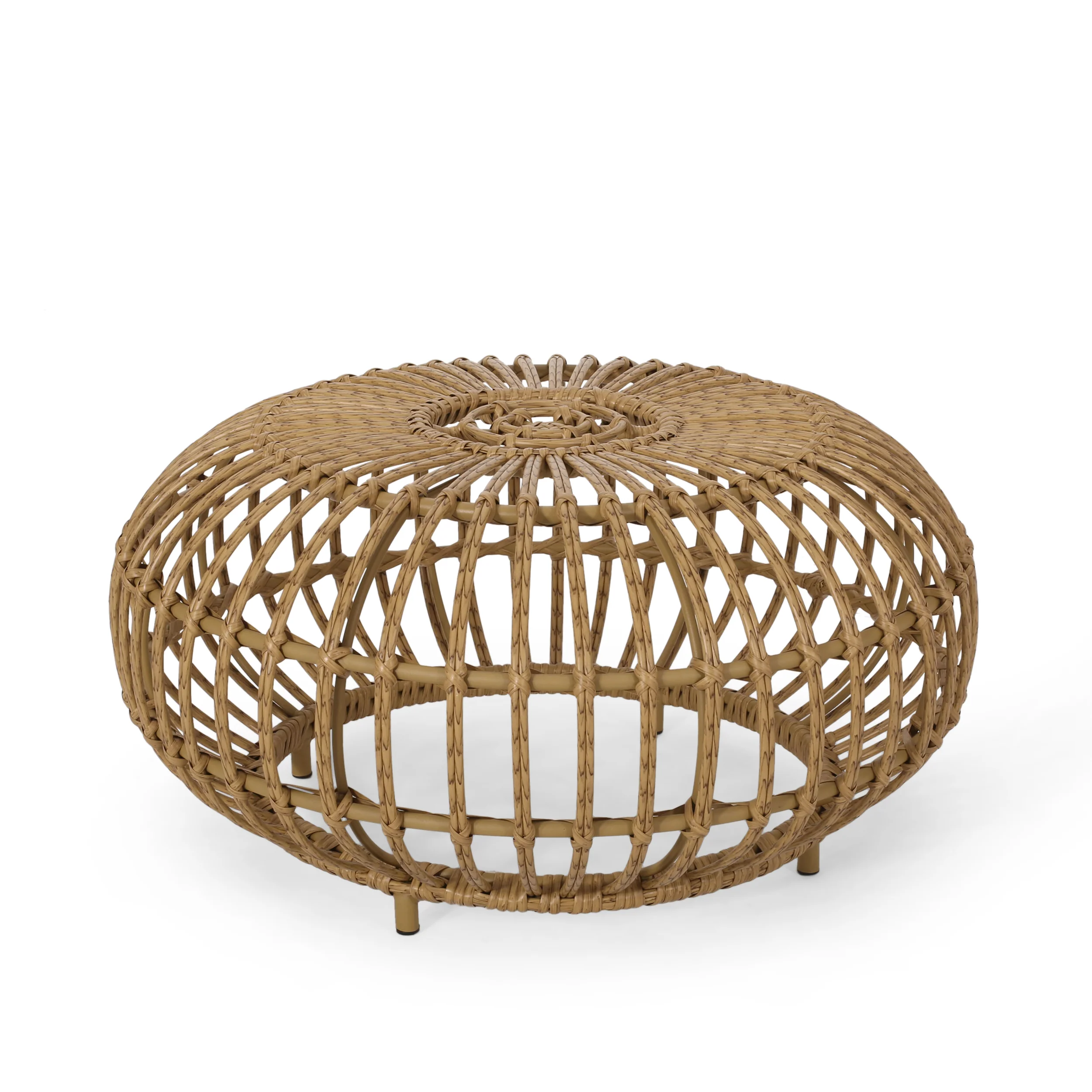 Whitetail Outdoor Boho Wicker Coffee Table - furnishings