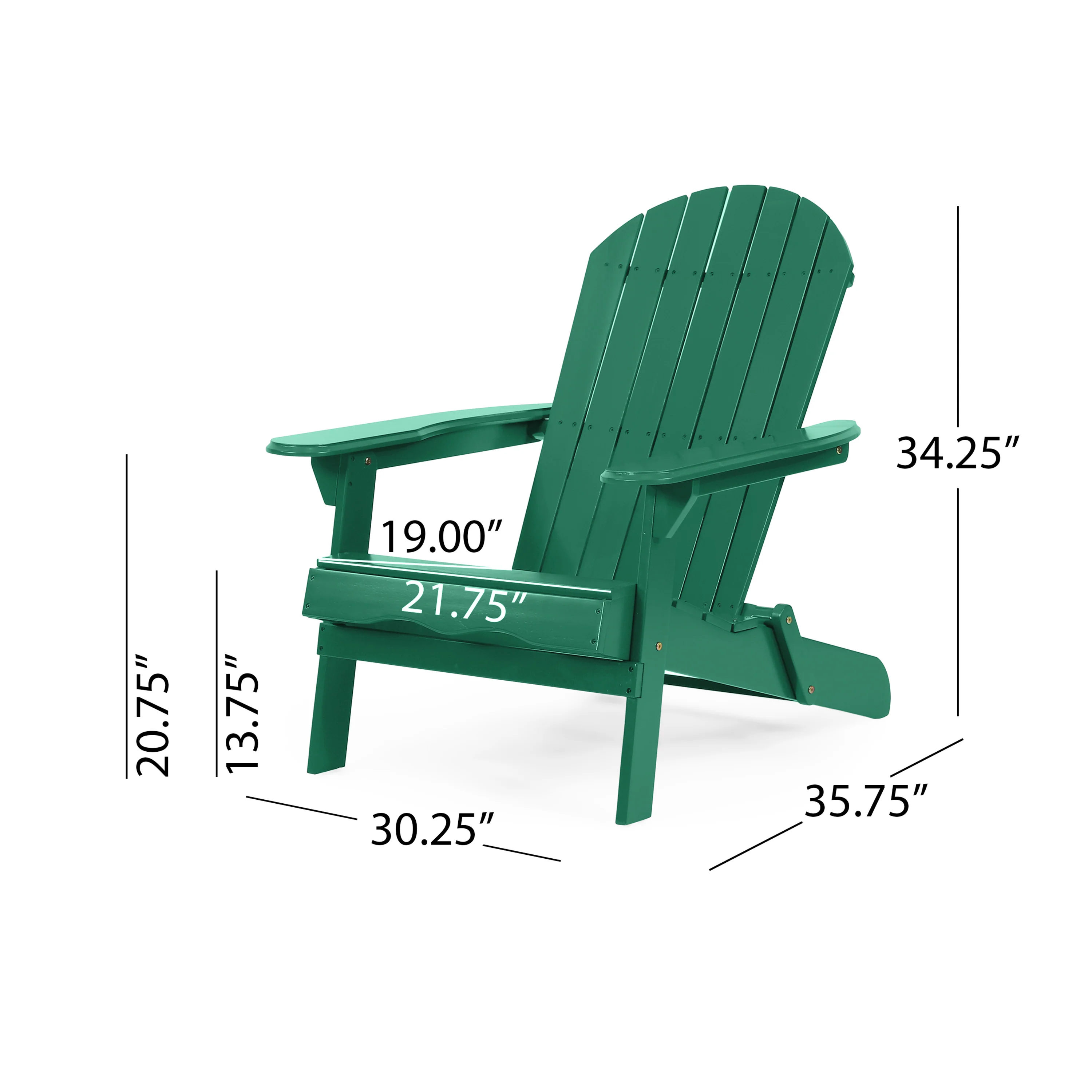 Cartagena Outdoor Acacia Wood Adirondack Chair - furnishings