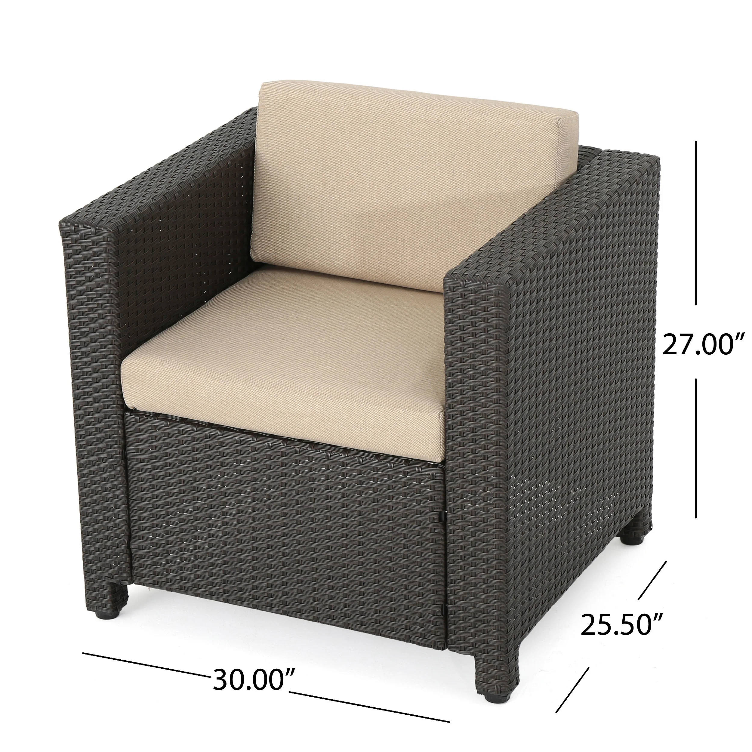 Venice Outdoor Wicker Club Chair (set of 4) - furnishings