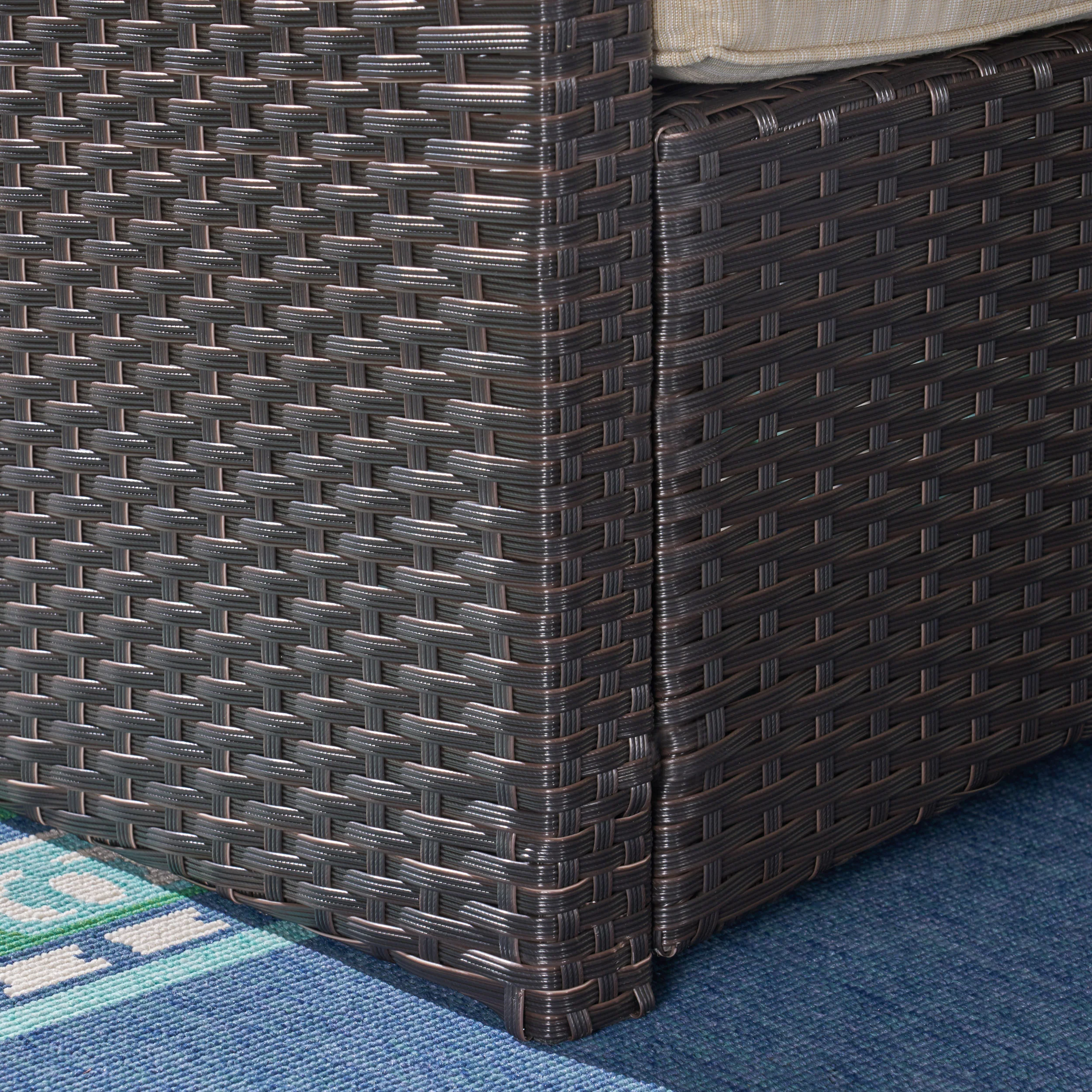 Amigo Outdoor 3 Seater Wicker Sofa - furnishings