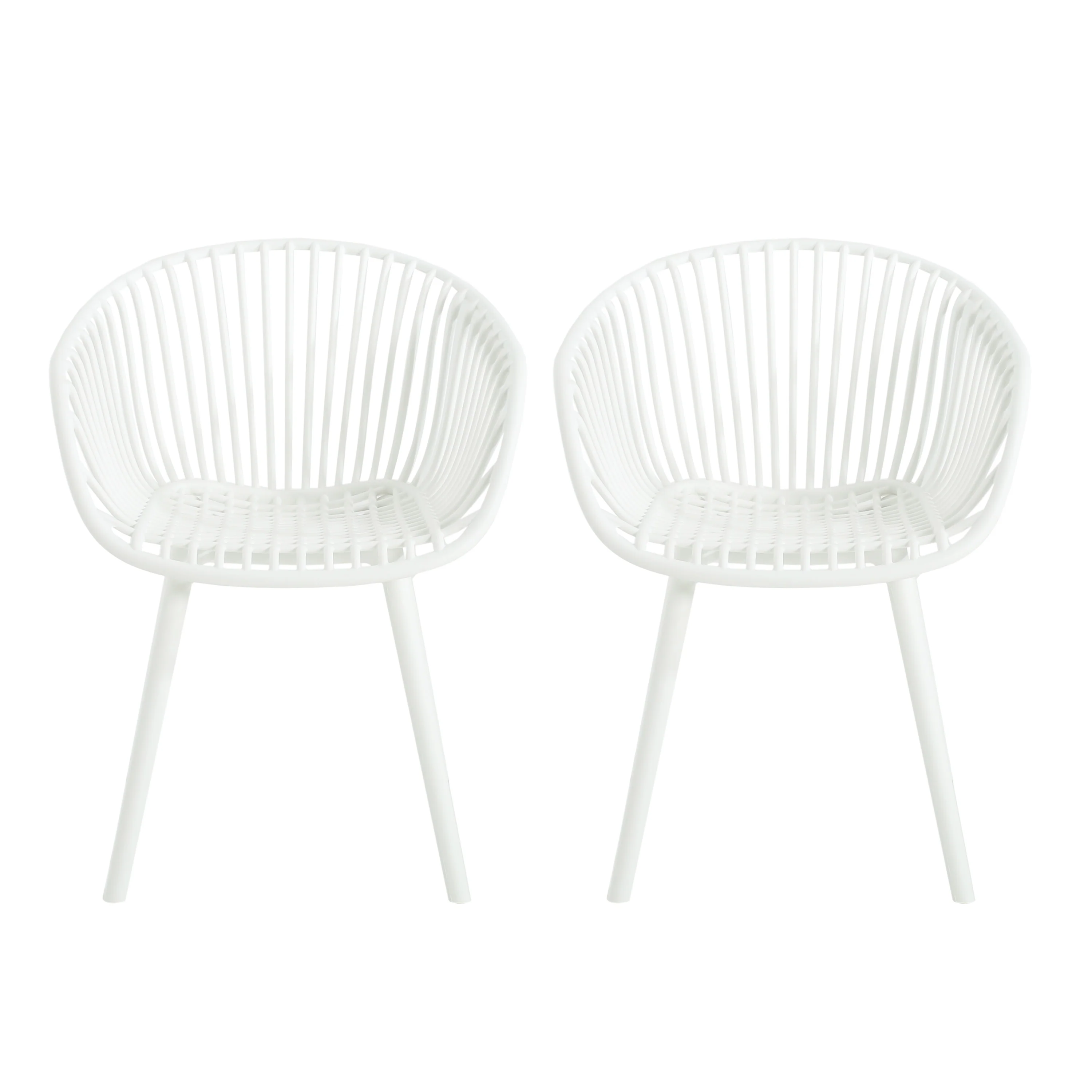 El Camino Indoor & Outdoor Polypropelene Plastic Accent Chairs, Set of 2 - furnishings