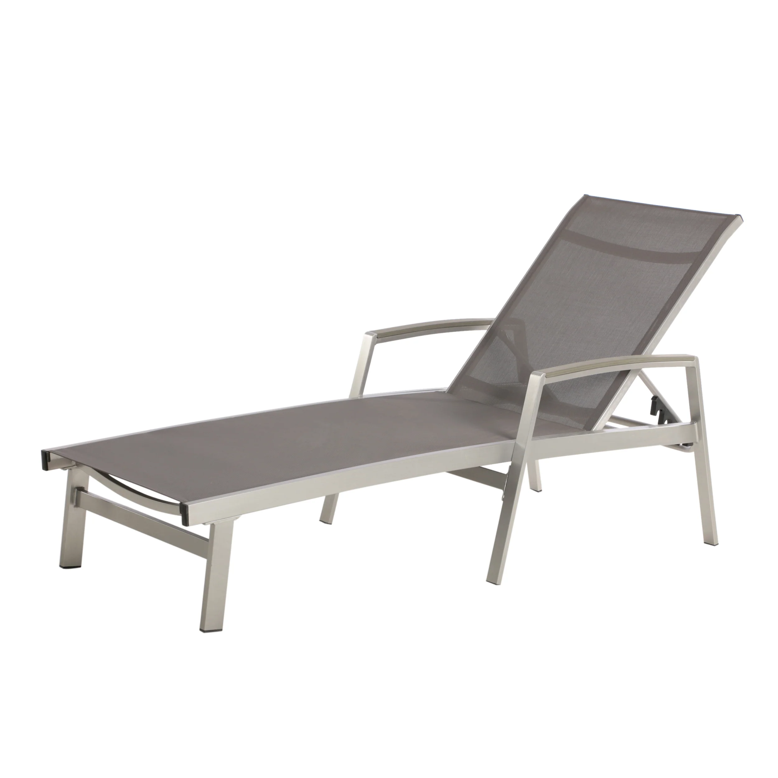 Joy Outdoor Mesh and Aluminum Chaise Lounge - furnishings