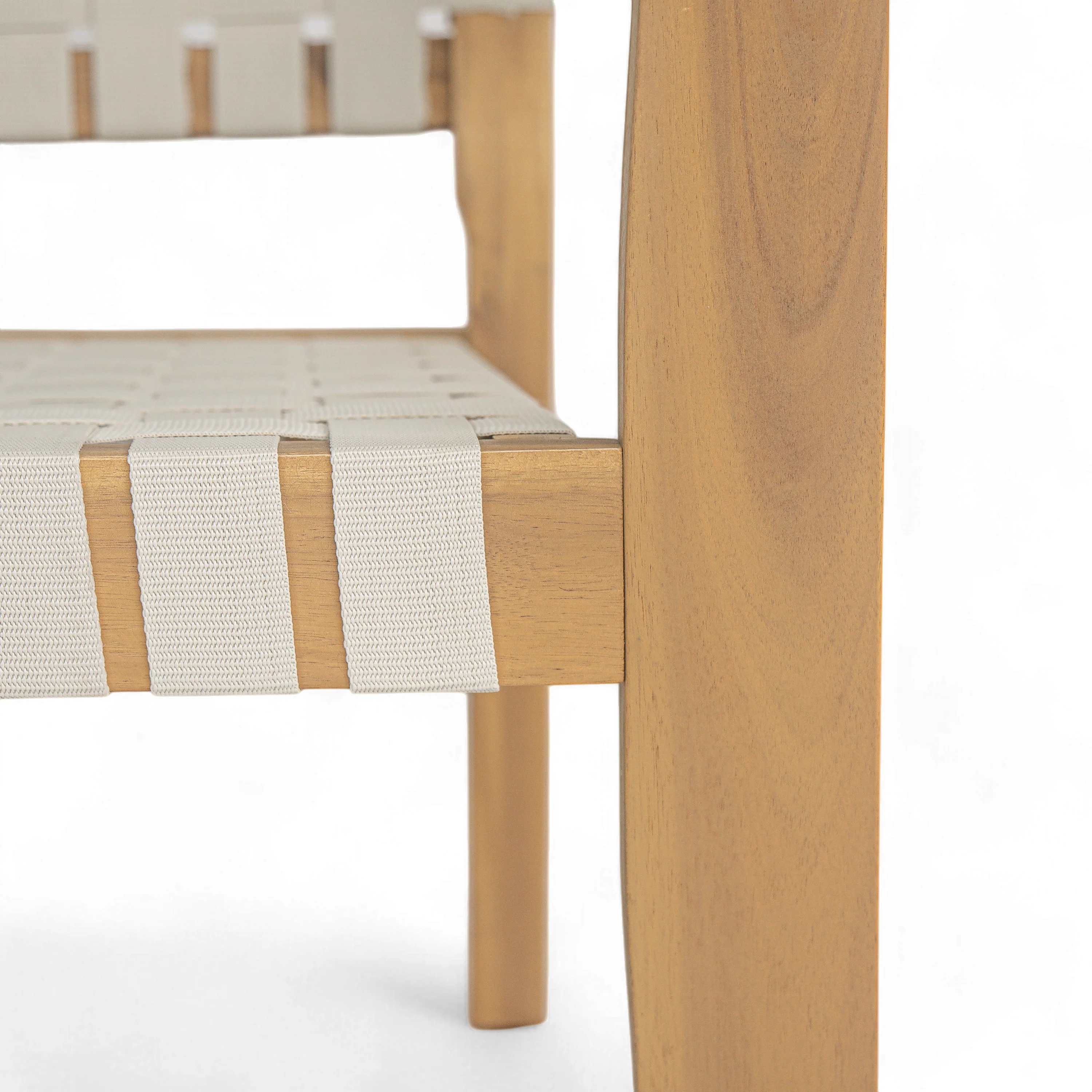 Aspenley Modern Outdoor Patio Double Chaise Loveseat with Wooden Frame and Woven Rope - furnishings
