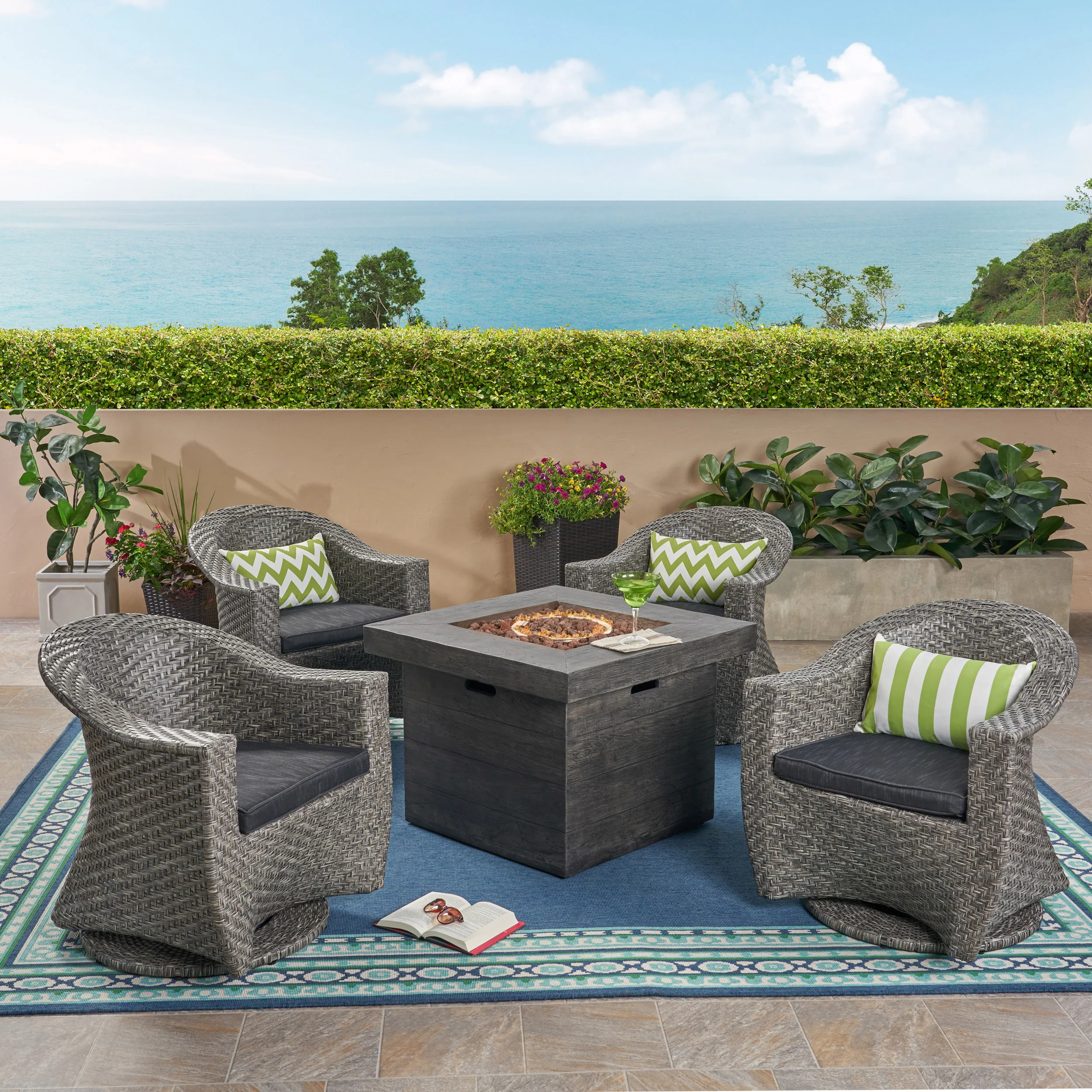 Philipppa Patio Fire Pit Set - furnishings