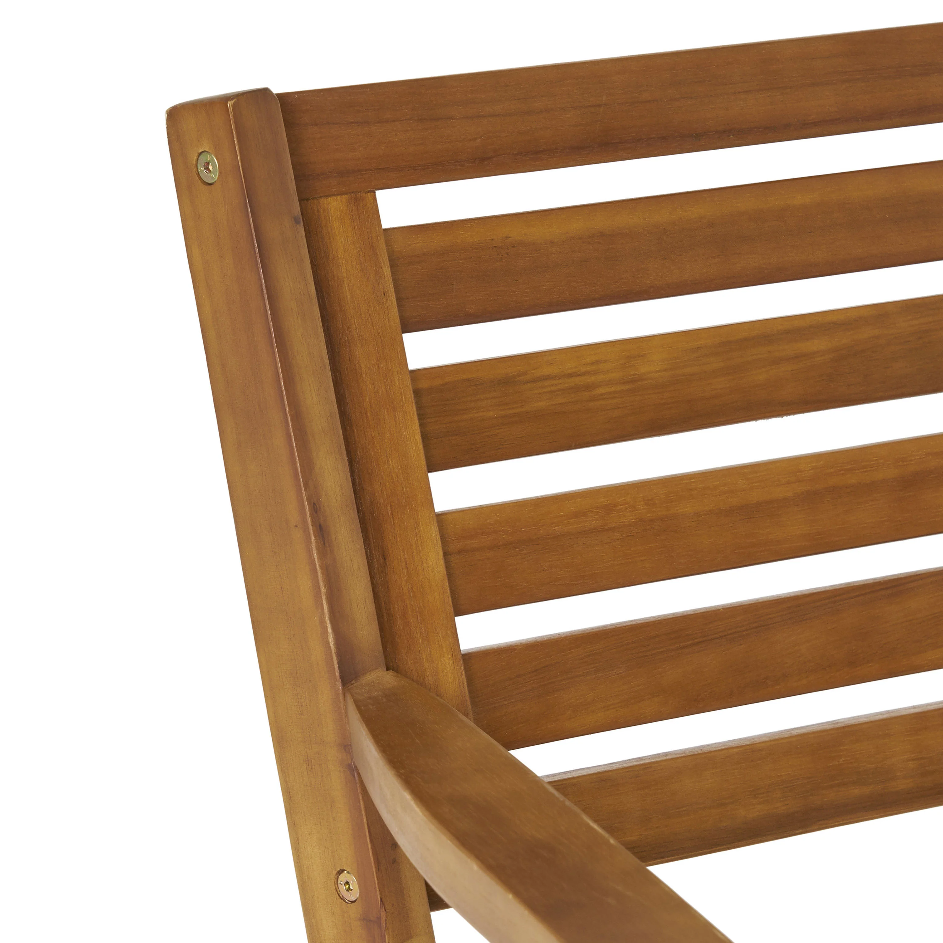 Helen Outdoor Teak Finish Acacia Wood Arm Chair (Set of 2) - furnishings