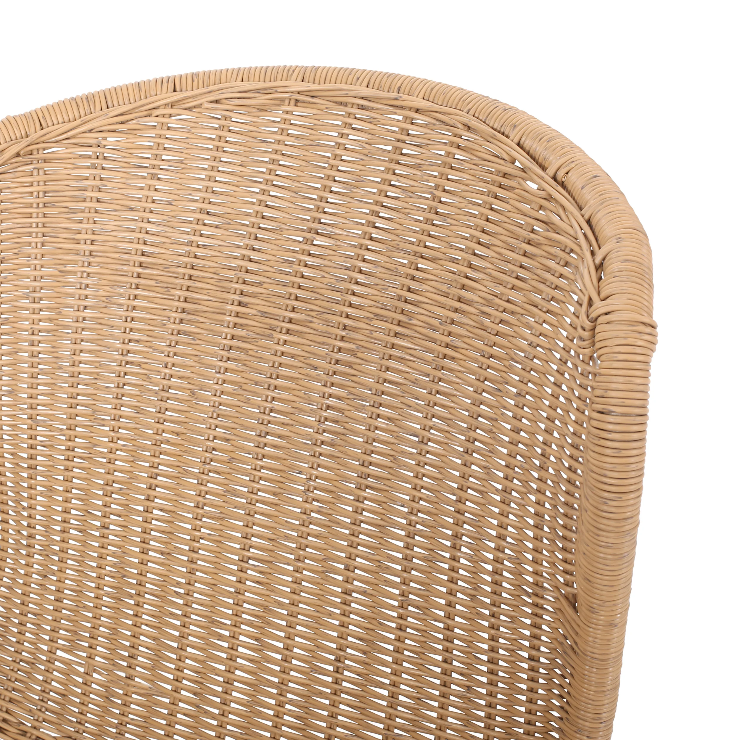 Akim Outdoor Boho Wicker 3 Piece Chat Set - furnishings