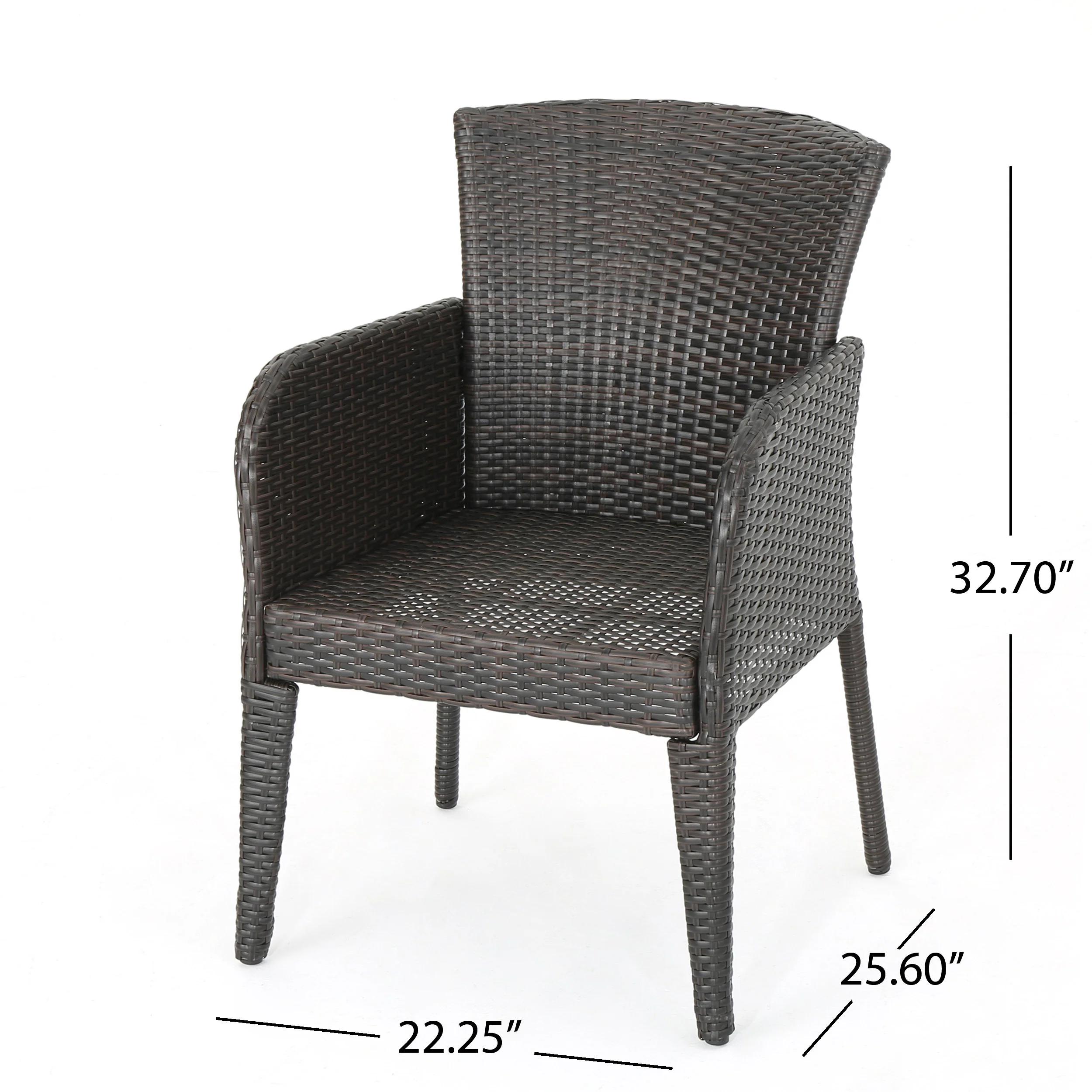 Seawall Outdoor Wicker Dining Chair (Set of 2) - furnishings