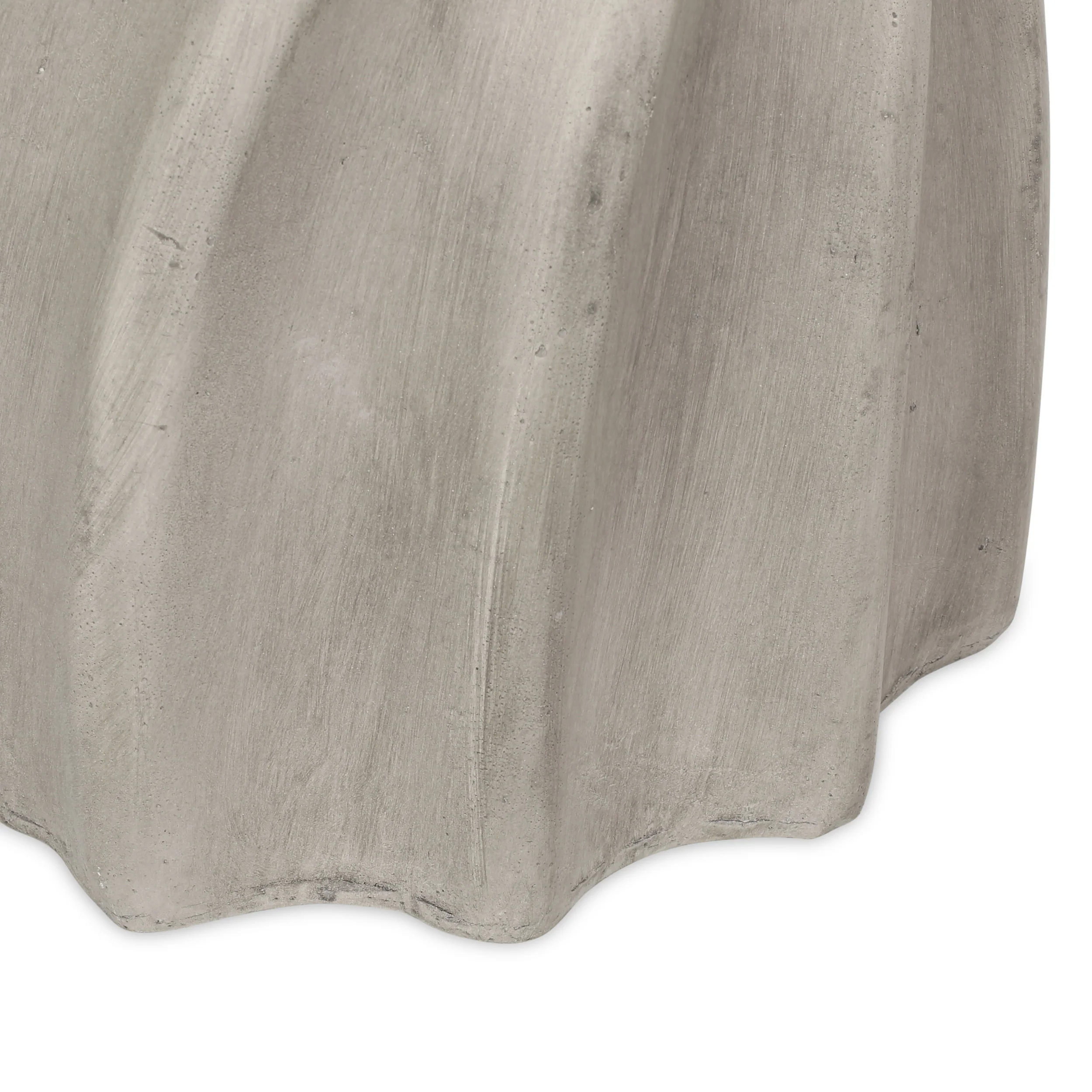 Giannis Outdoor Contemporary Lightweight Concrete Accent Side Table - furnishings