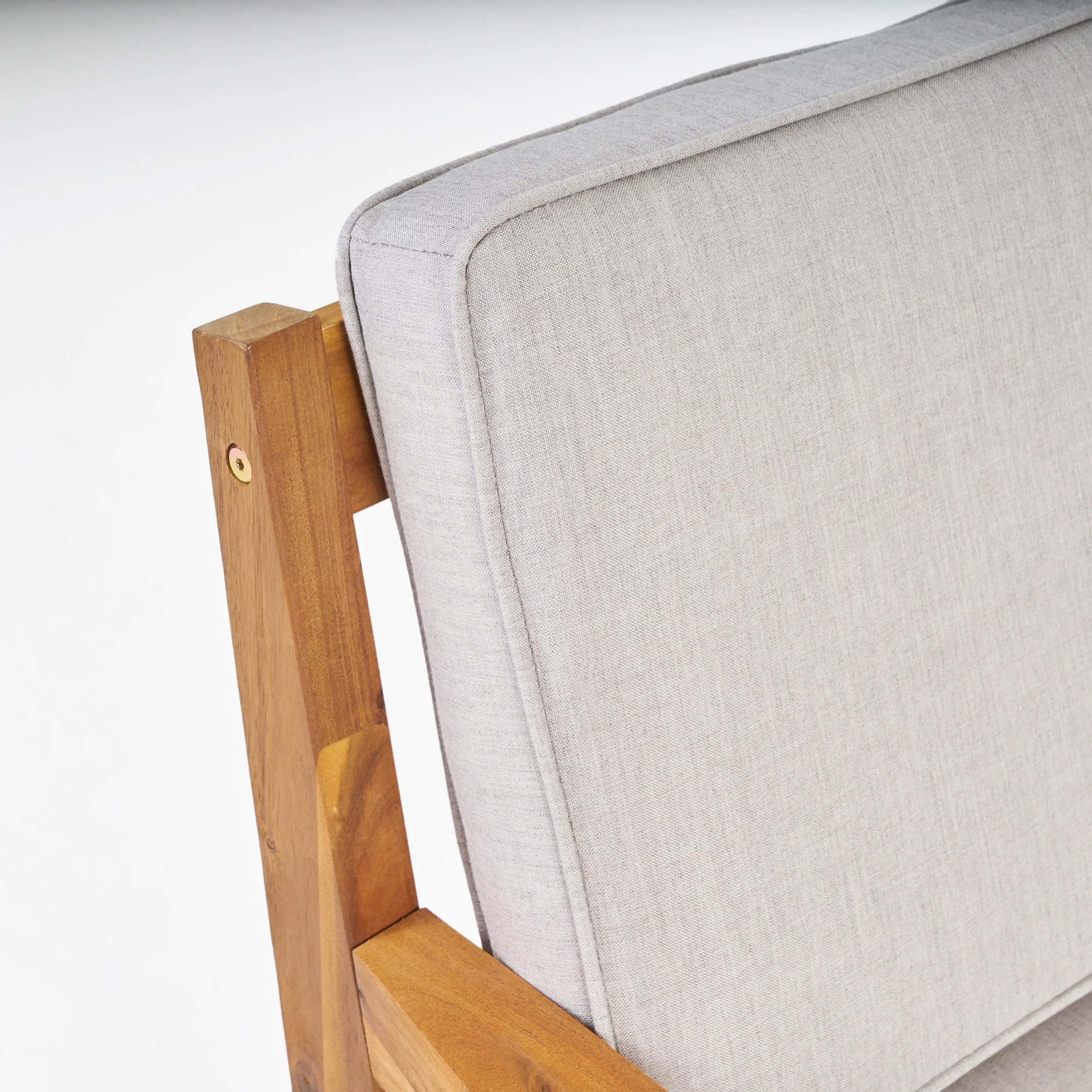 Parma Outdoor Acacia Wood Club Chairs with Sunbrella Cushions - furnishings