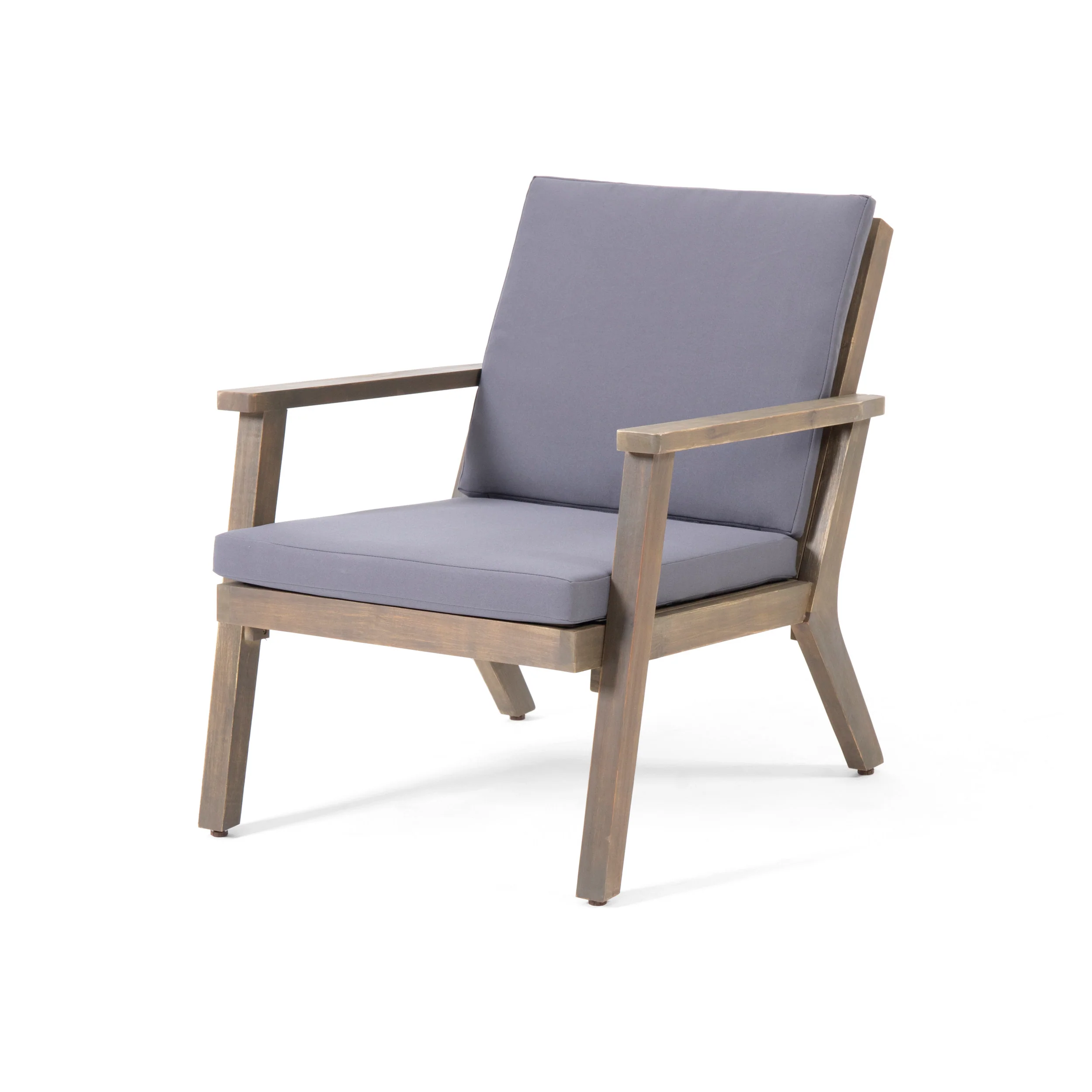 Avacyn Outdoor Acacia Wood Club Chairs with Cushions (Set of 2) - furnishings