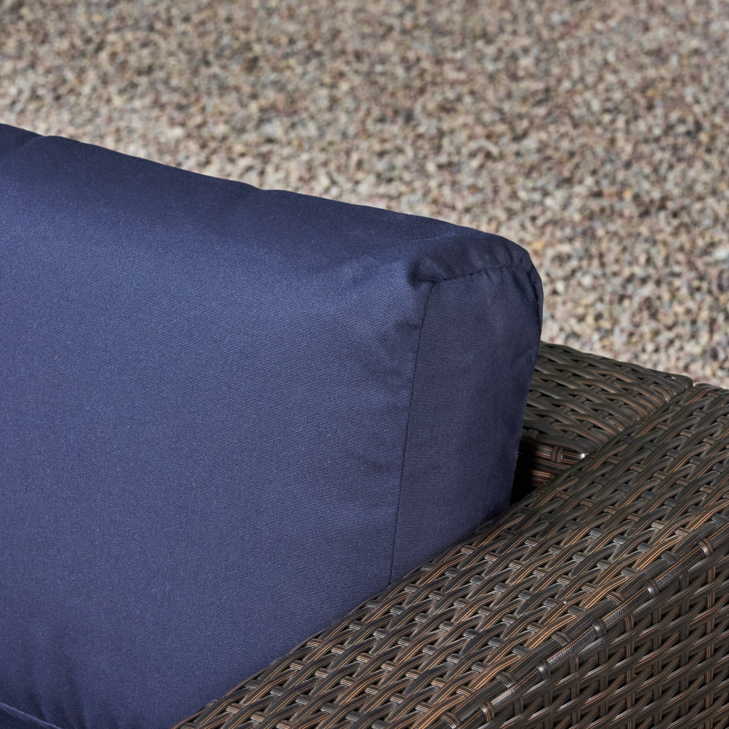 Kyra Outdoor 6 Seater Wicker Sectional Sofa Set with Sunbrella Cushions - furnishings