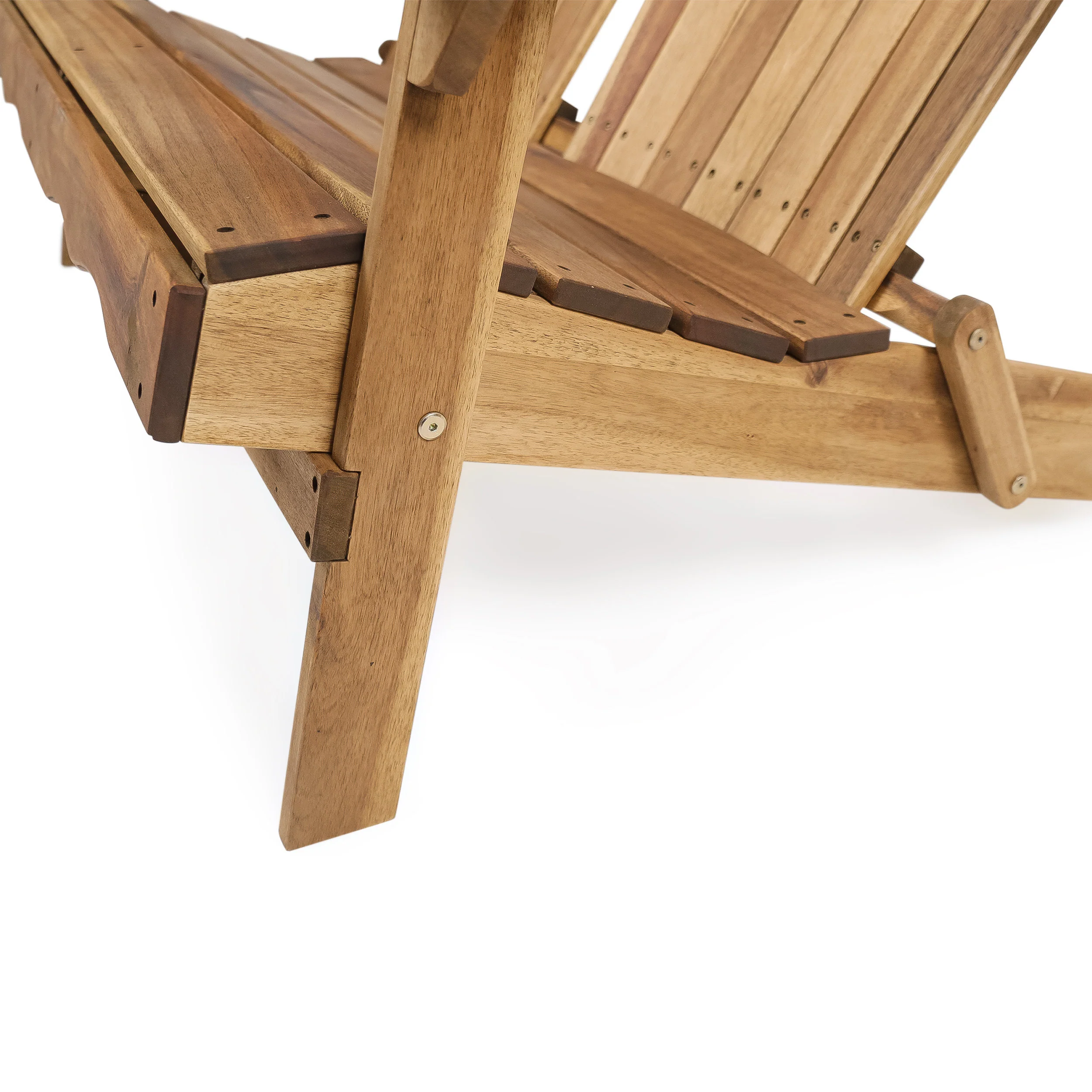Vivian Outdoor Acacia Wood Adirondack Loveseat - furnishings