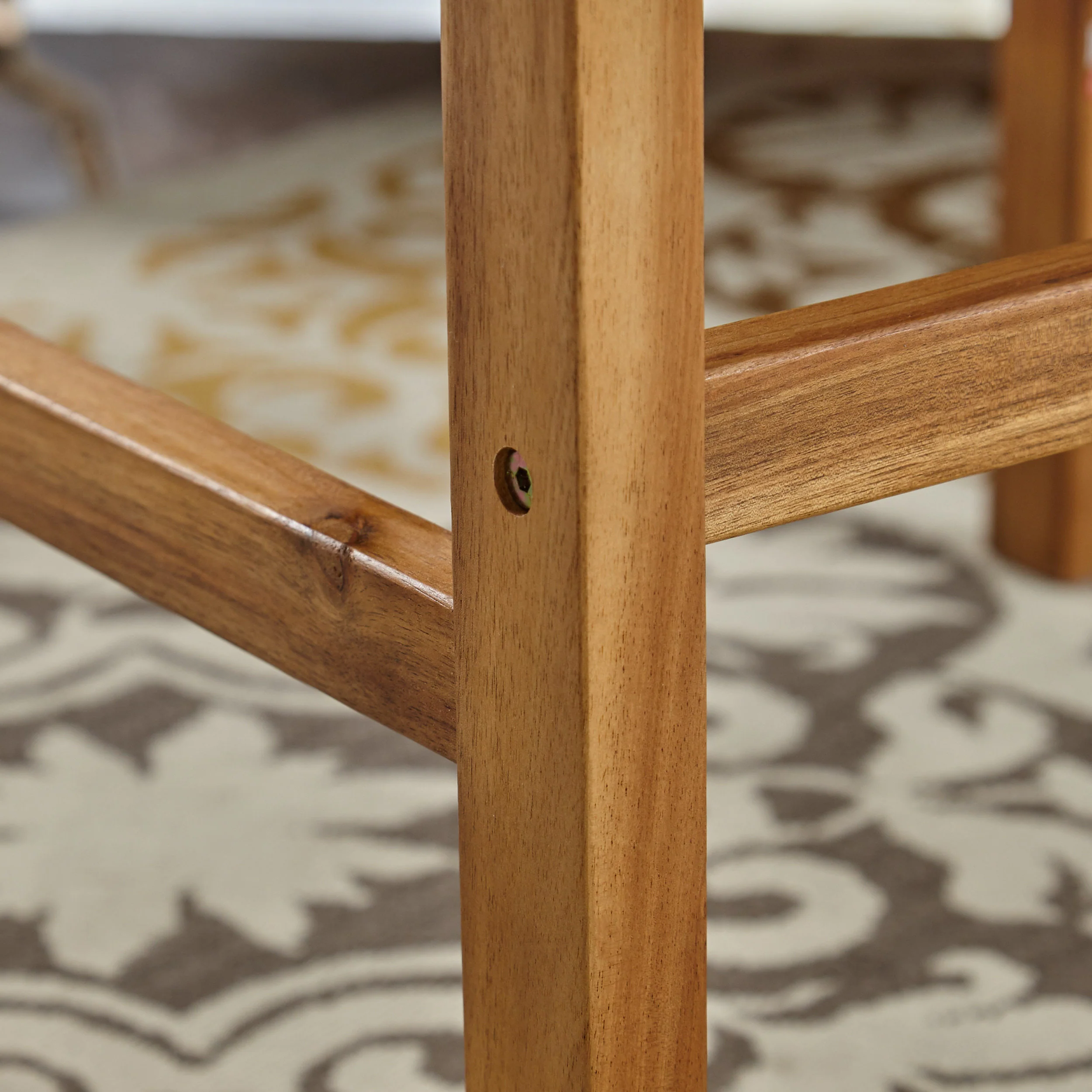 Grace Outdoor Acacia Barstools, Gray Finish and Dark (Set of 2) - furnishings