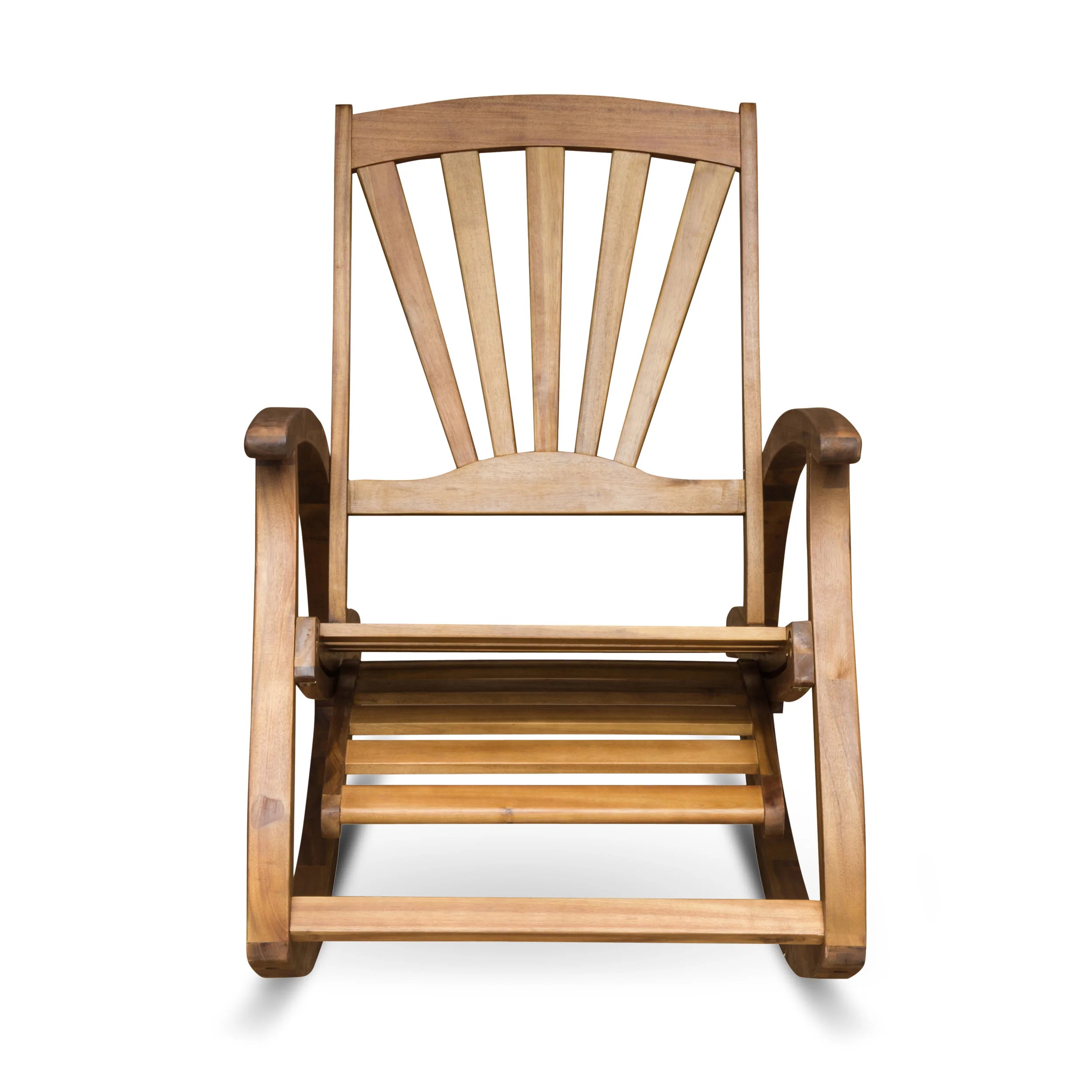 Lee Outdoor Rustic Acacia Wood Recliner Rocking Chairs (Set of 2) - furnishings