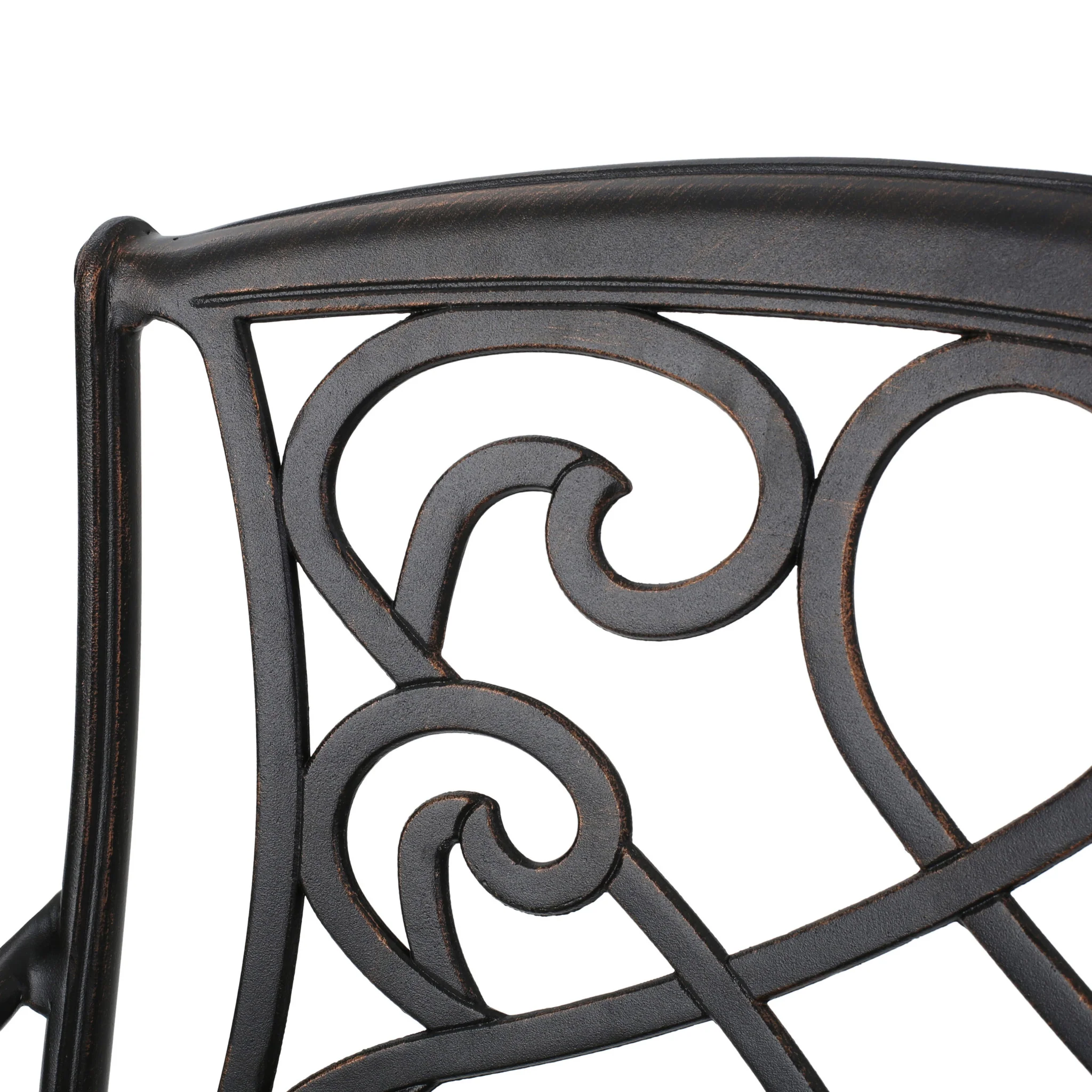 Paris Copper Finish Cast Aluminum 30-Inch Swivel Single Bar Stool - furnishings