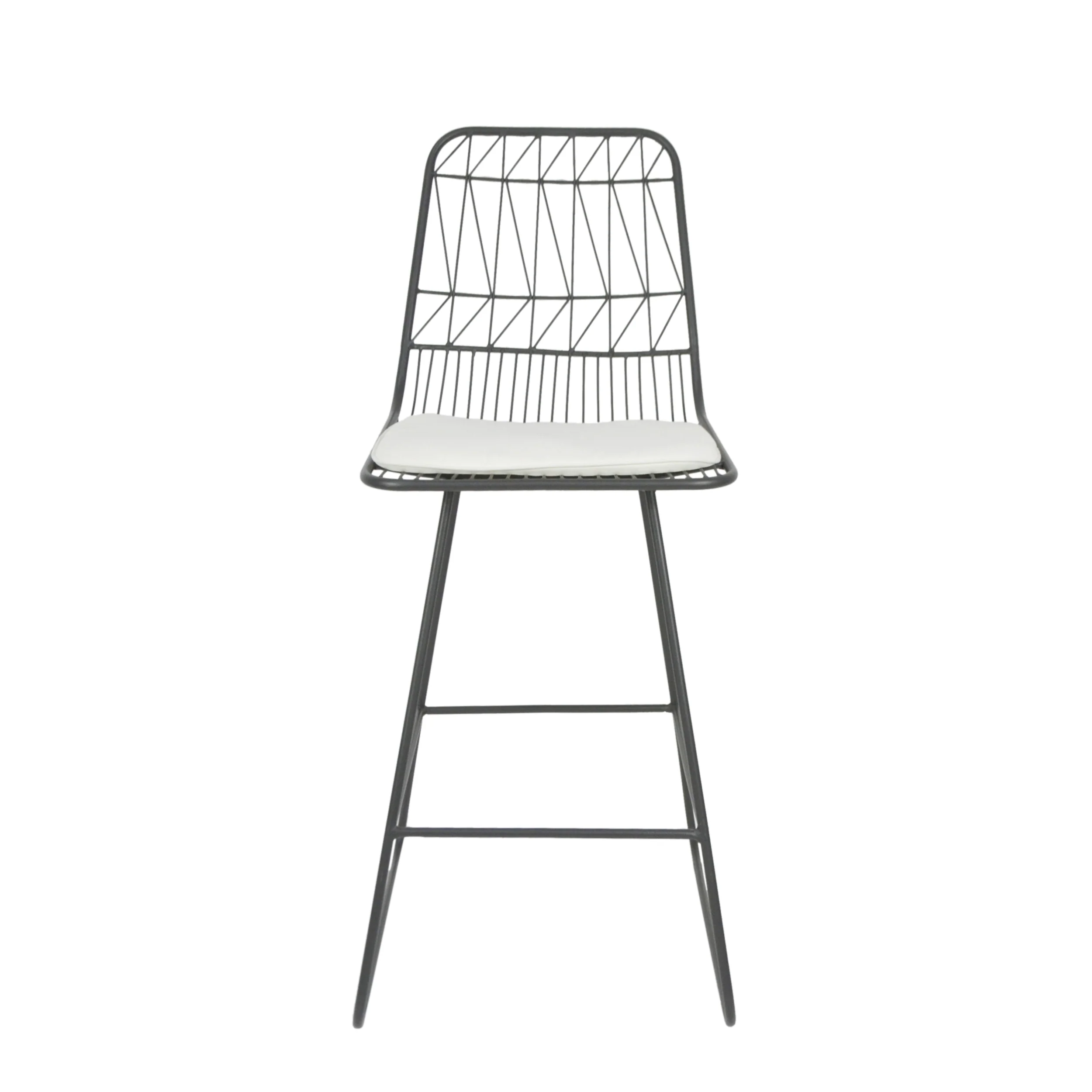 Hedy Outdoor Wire Counter Stools with Cushions (Set of 4) - furnishings