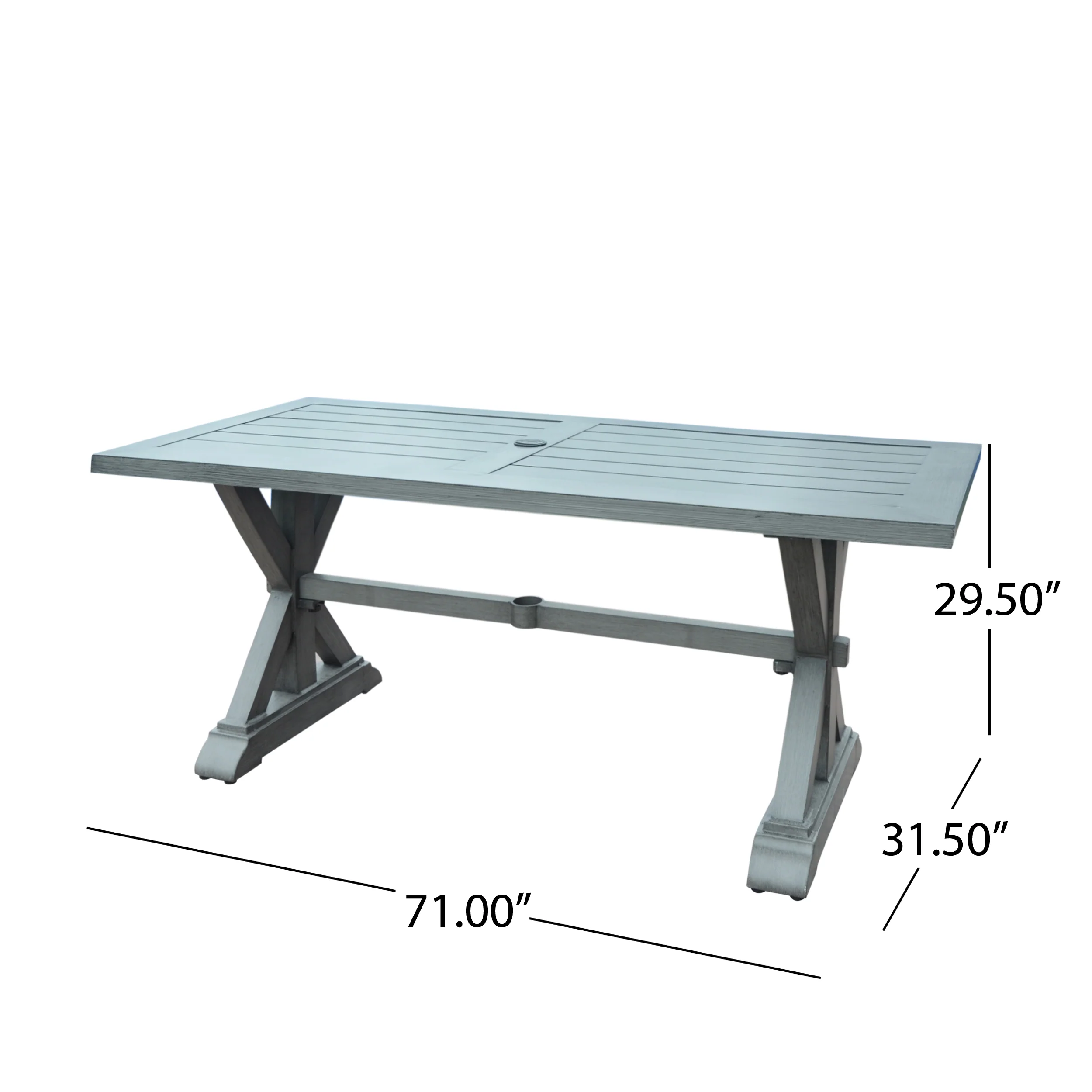 William Modern Outdoor Aluminum Dining Table - furnishings