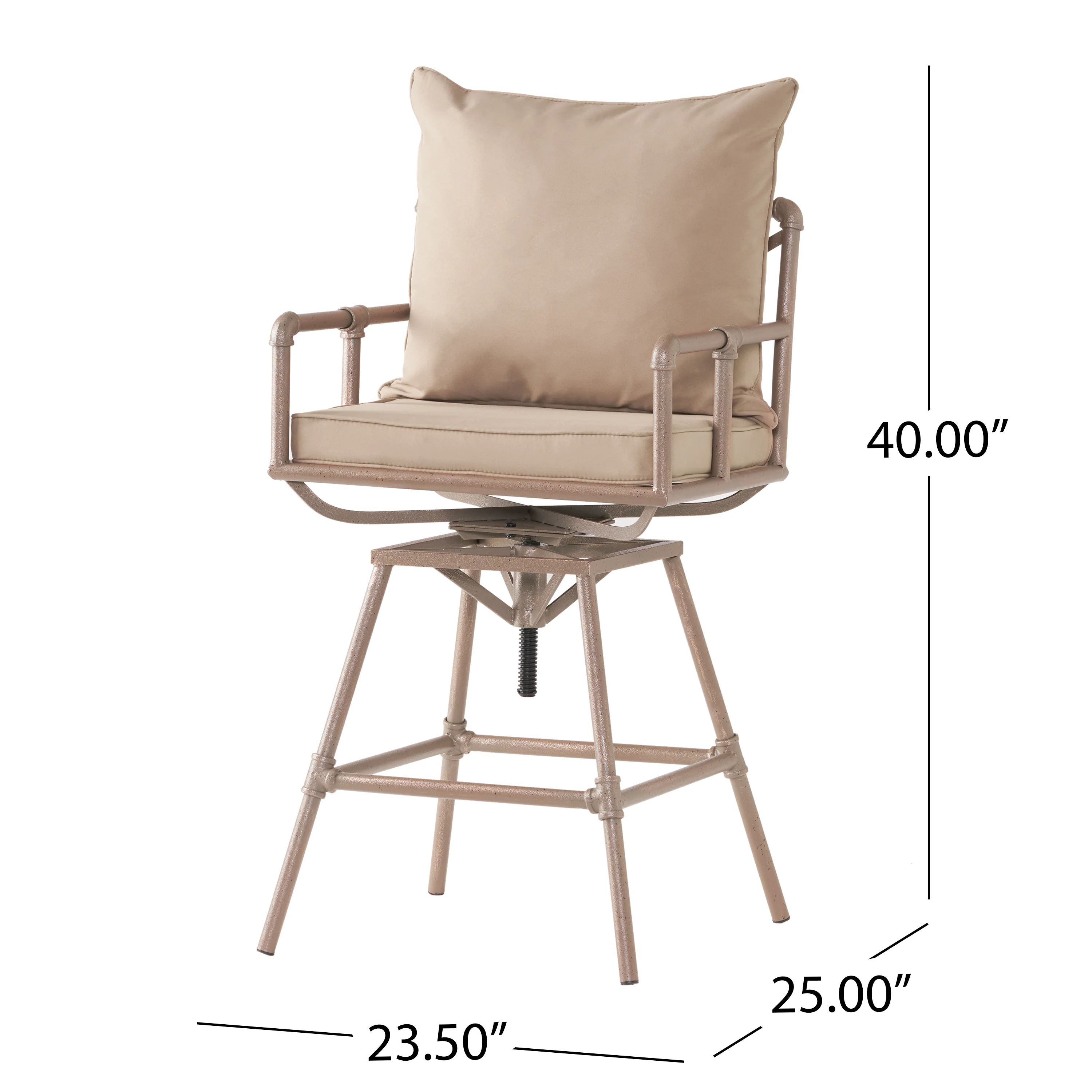 Tallahassee Outdoor Adjustable Pipe Barstools, Set of 2 - furnishings