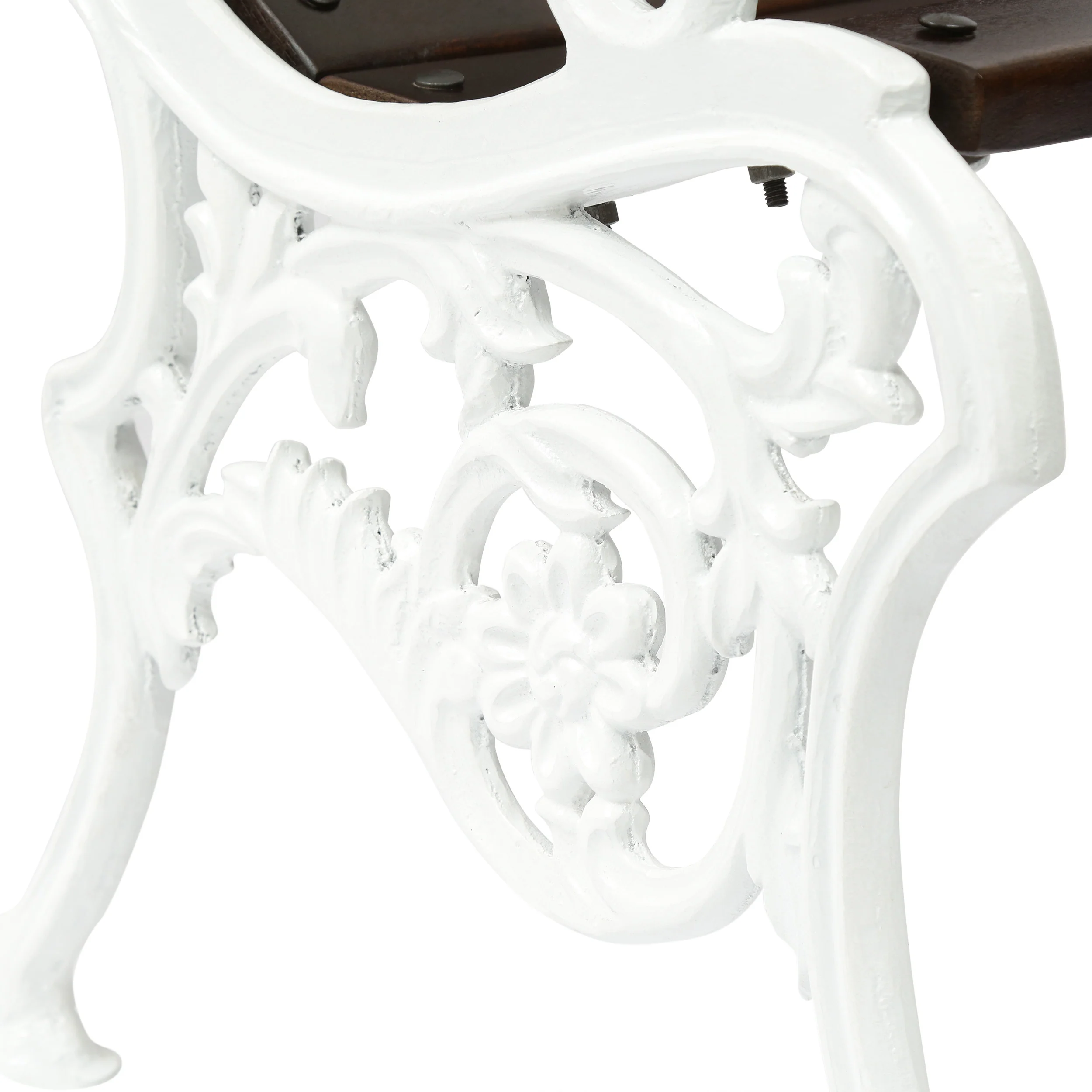 Judith Outdoor Handcrafted Mango Wood Chair, Set of 2, Rustic Brown and White - furnishings