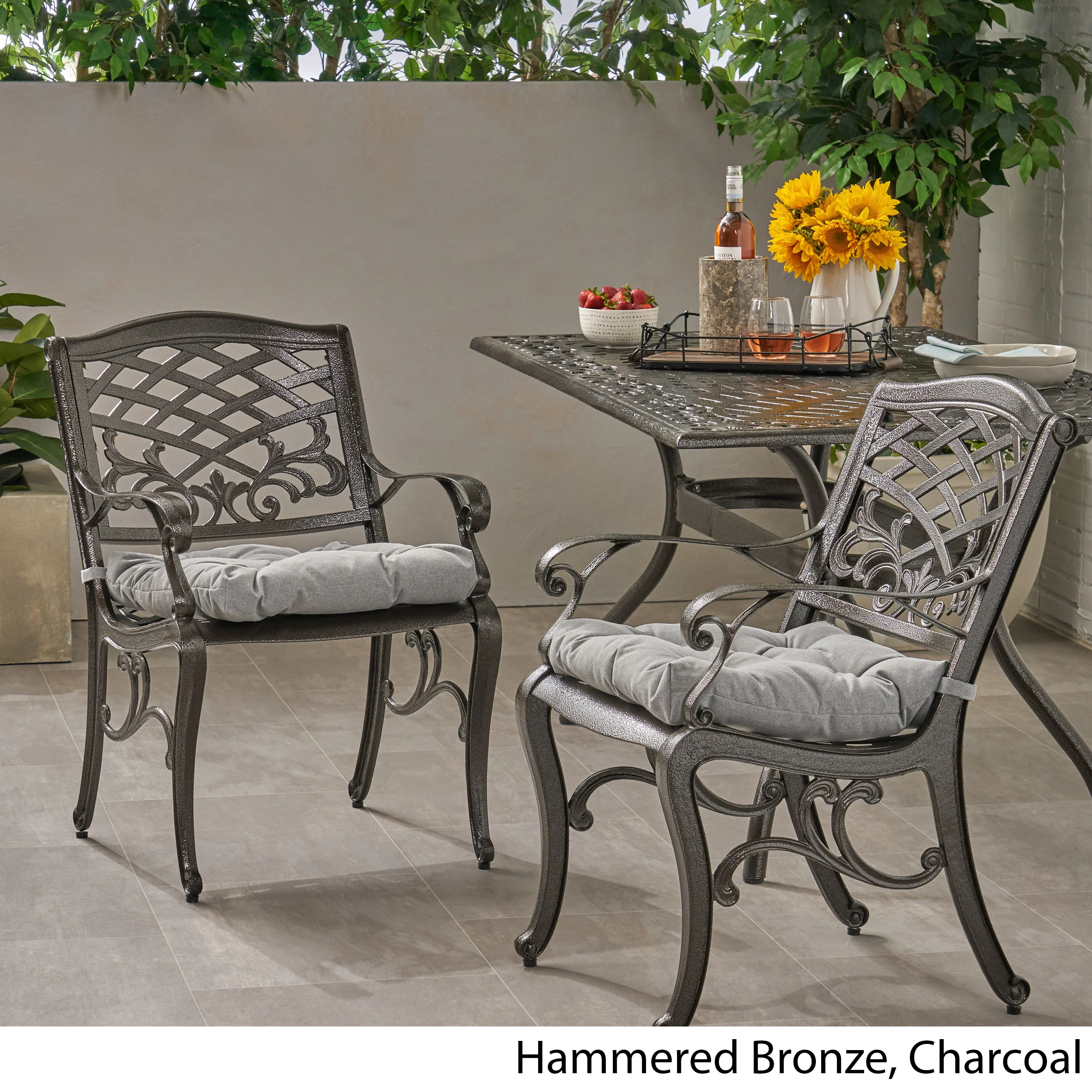 Juel Outdoor Dining Chair with Cushion (Set of 2) - furnishings